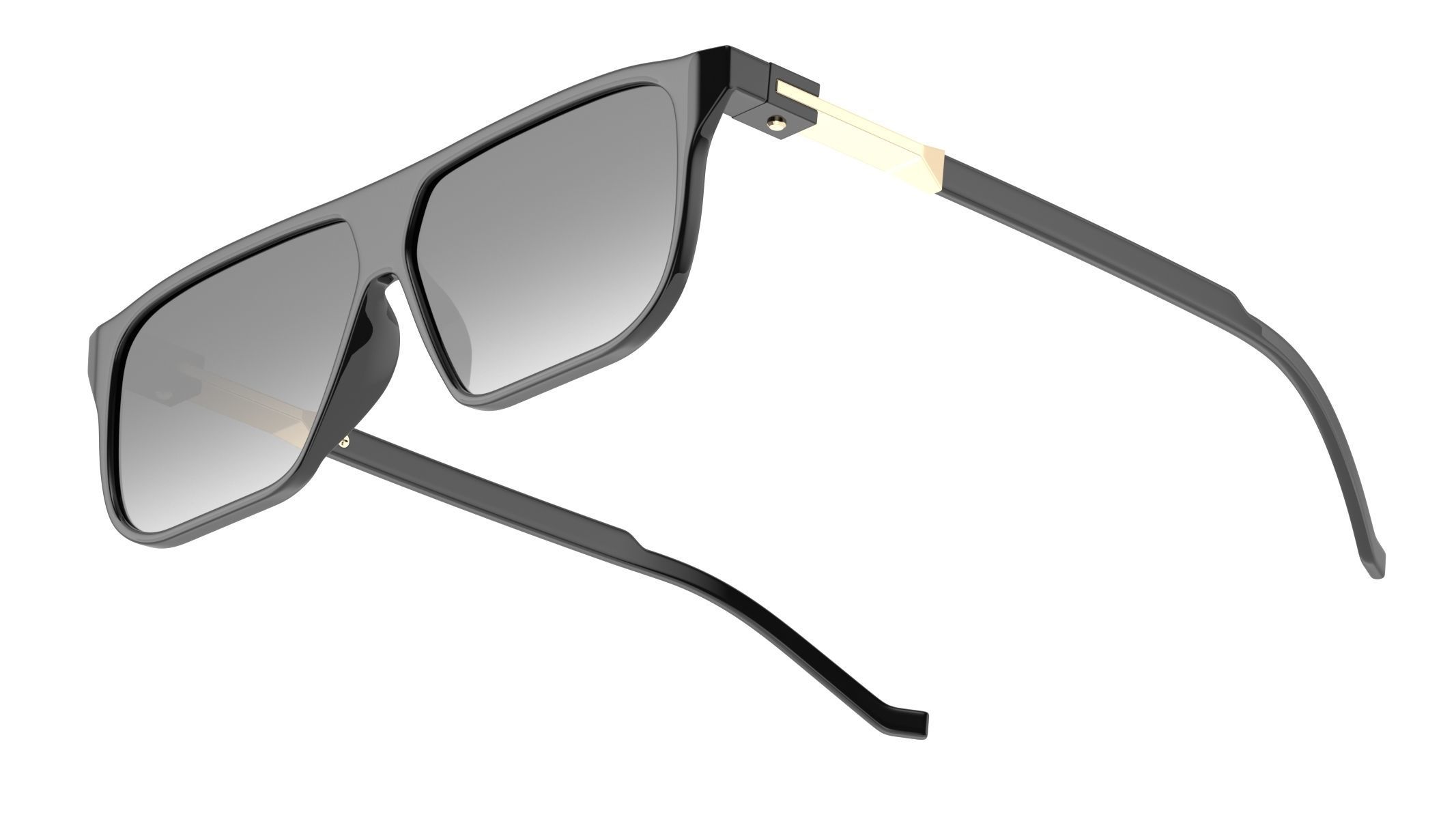 Big Frame Sunglasses 3D model_4