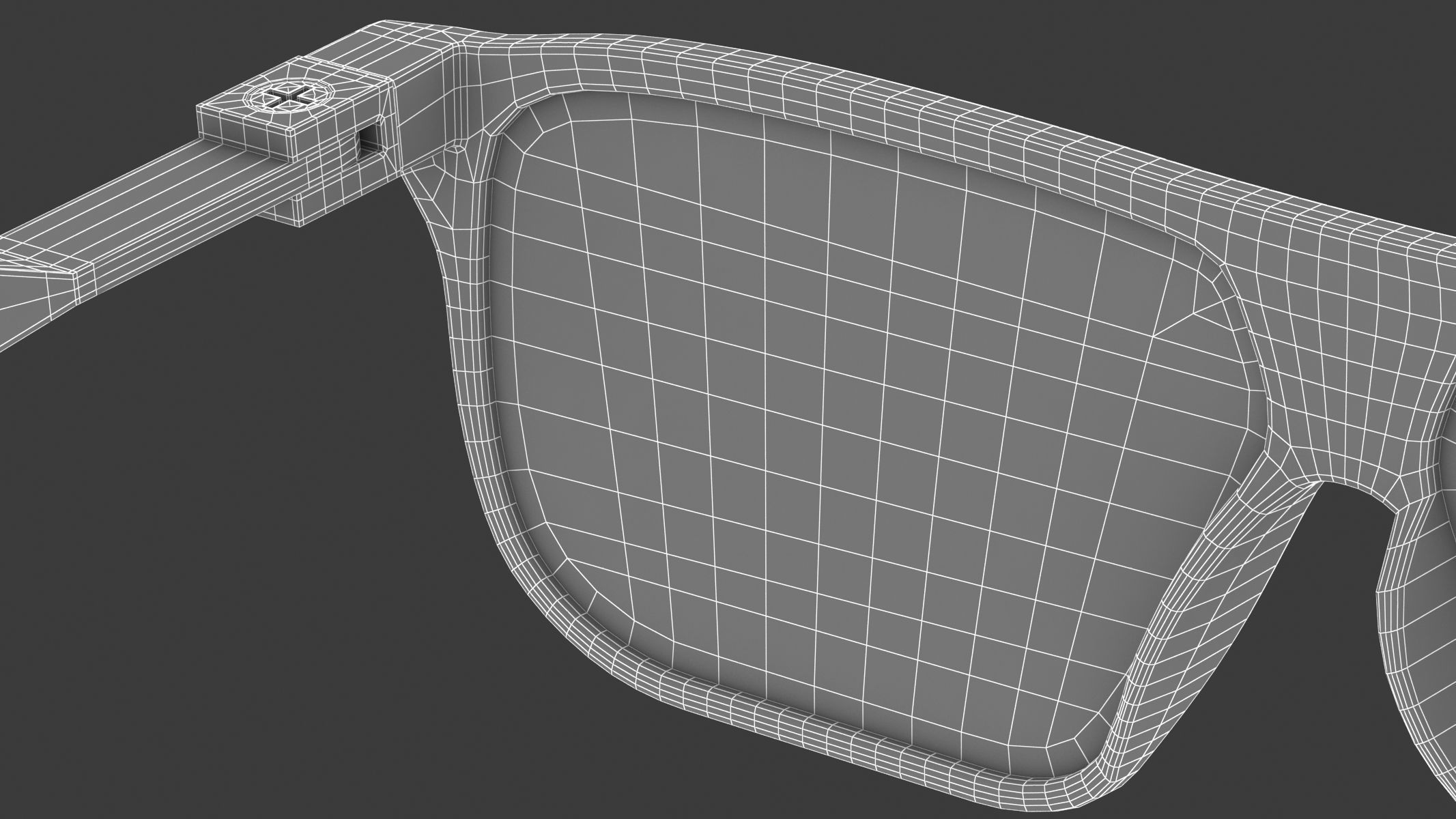Big Frame Sunglasses 3D model_17