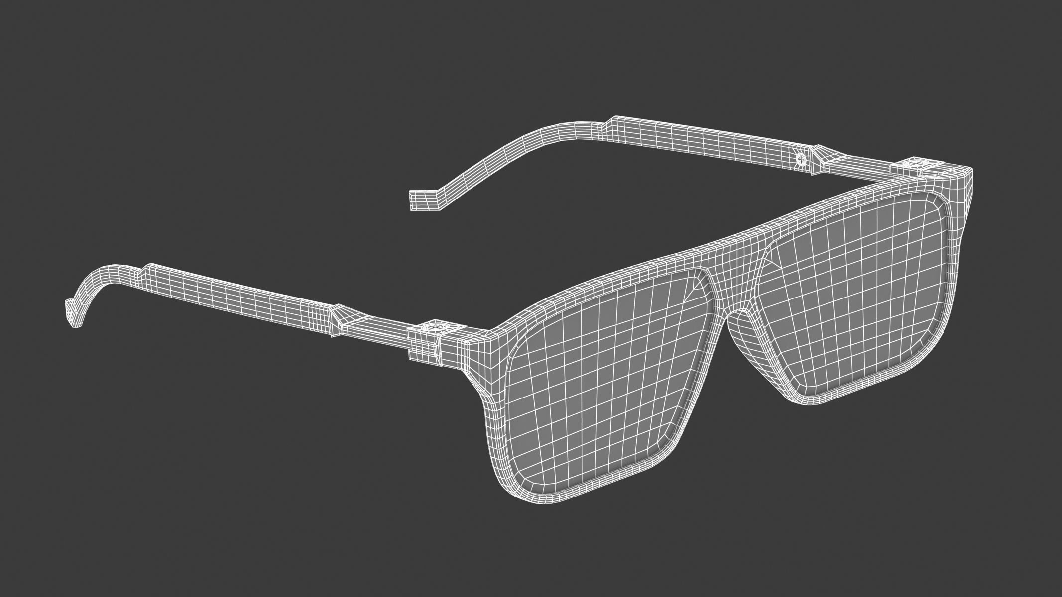 Big Frame Sunglasses 3D model_11