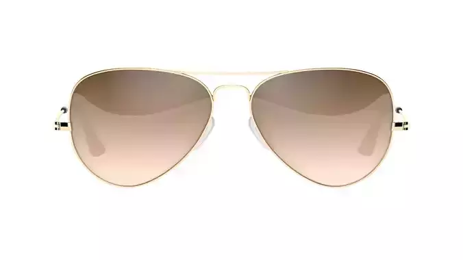 Classic Gradient Aviator Sunglasses 3D model