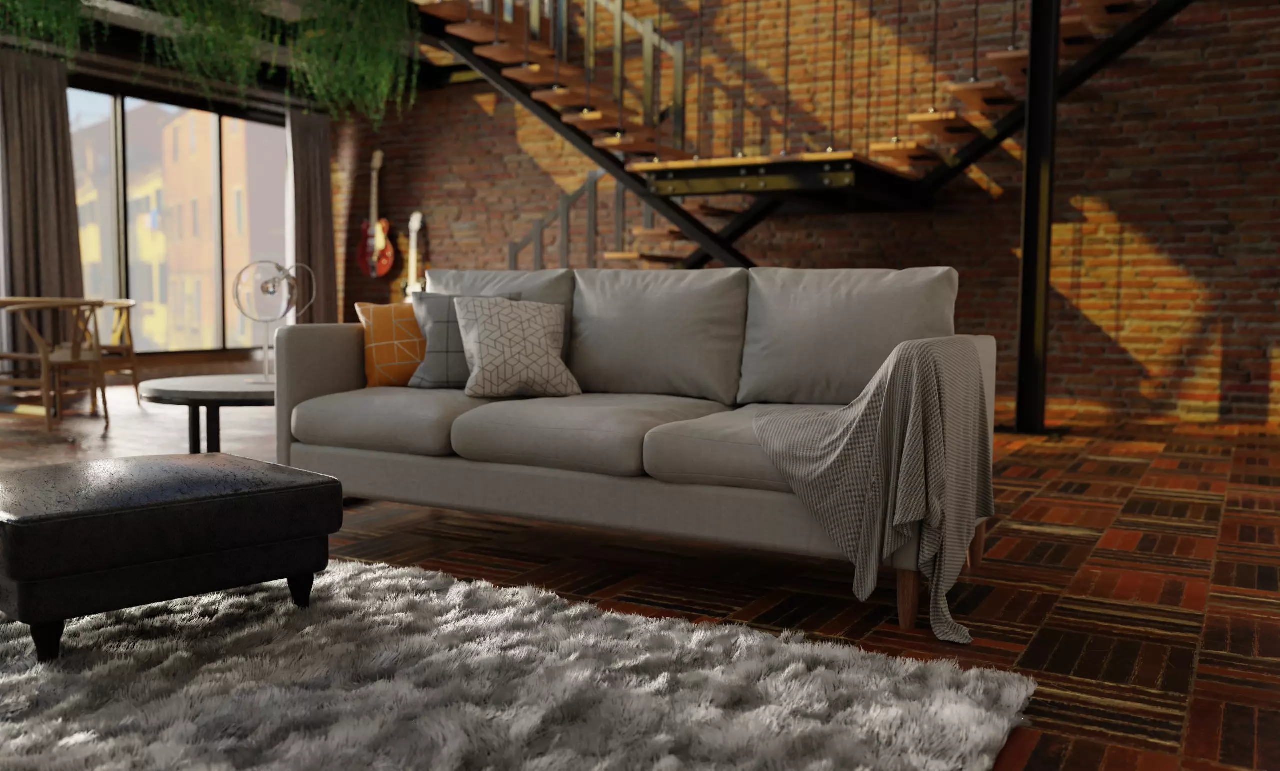 Indivi Sofa Replica Free 3D model_0