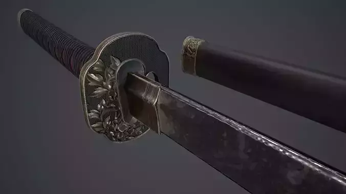Samurai katana 3D model