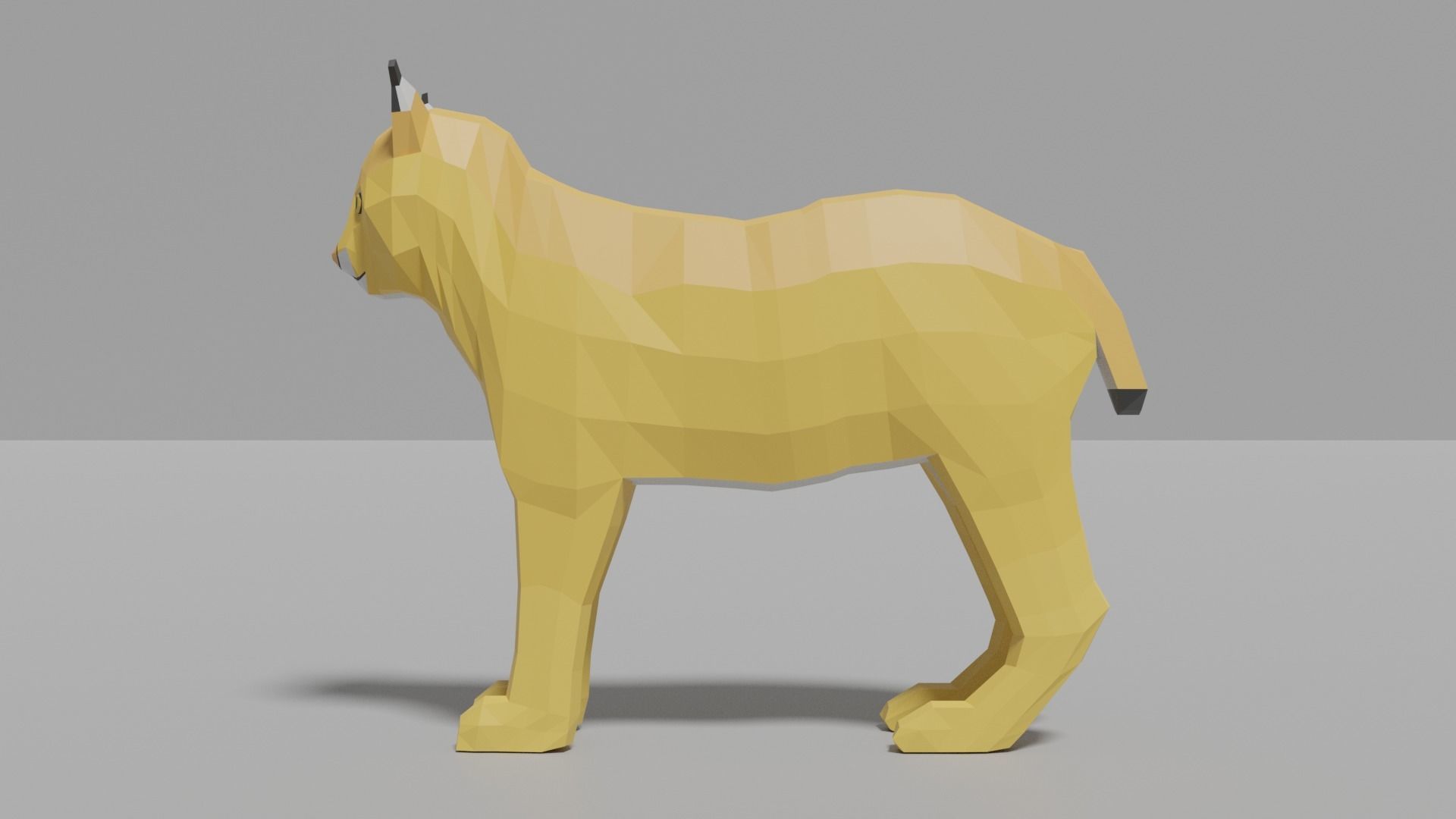 Cartoon Lynx Family Low-poly 3D model_16