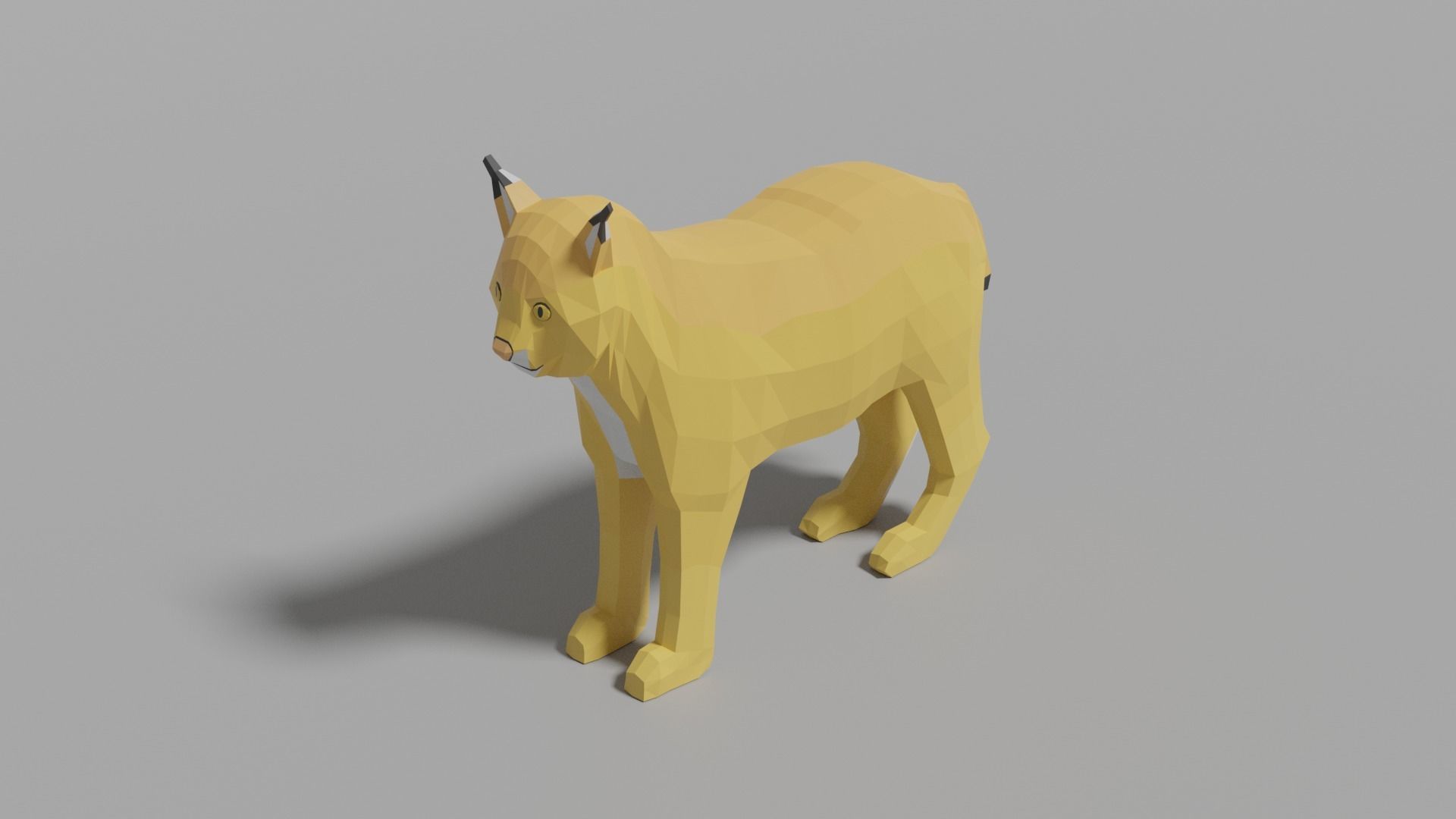 Cartoon Lynx Family Low-poly 3D model_13