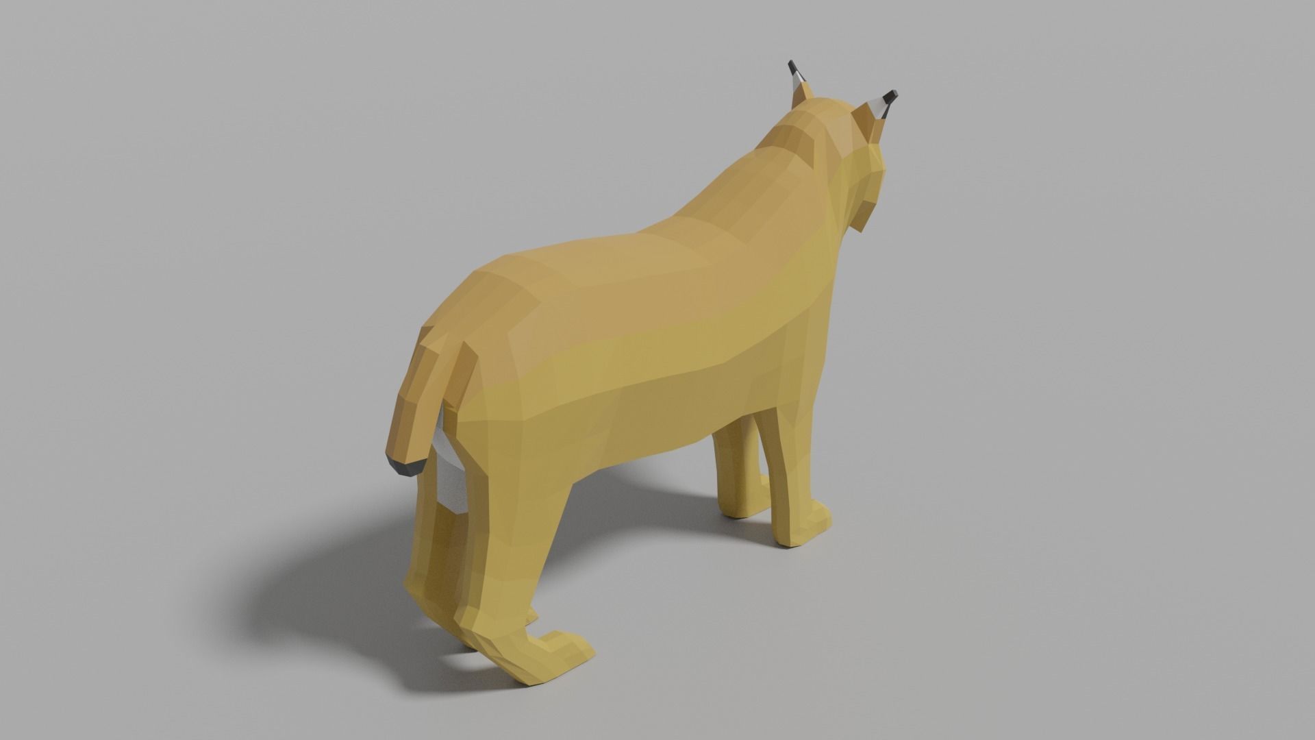 Cartoon Lynx Family Low-poly 3D model_2