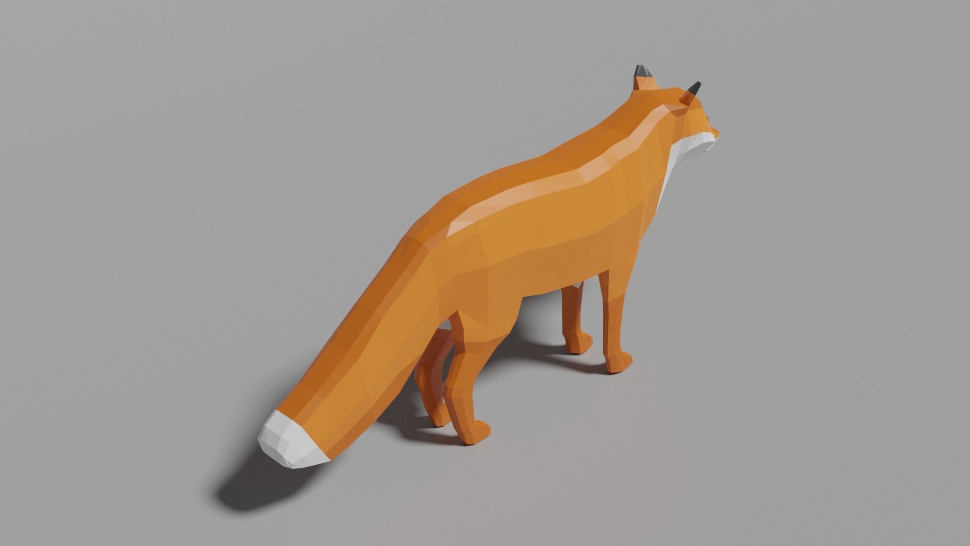 Cartoon Fox Family  Low-poly 3D model_2