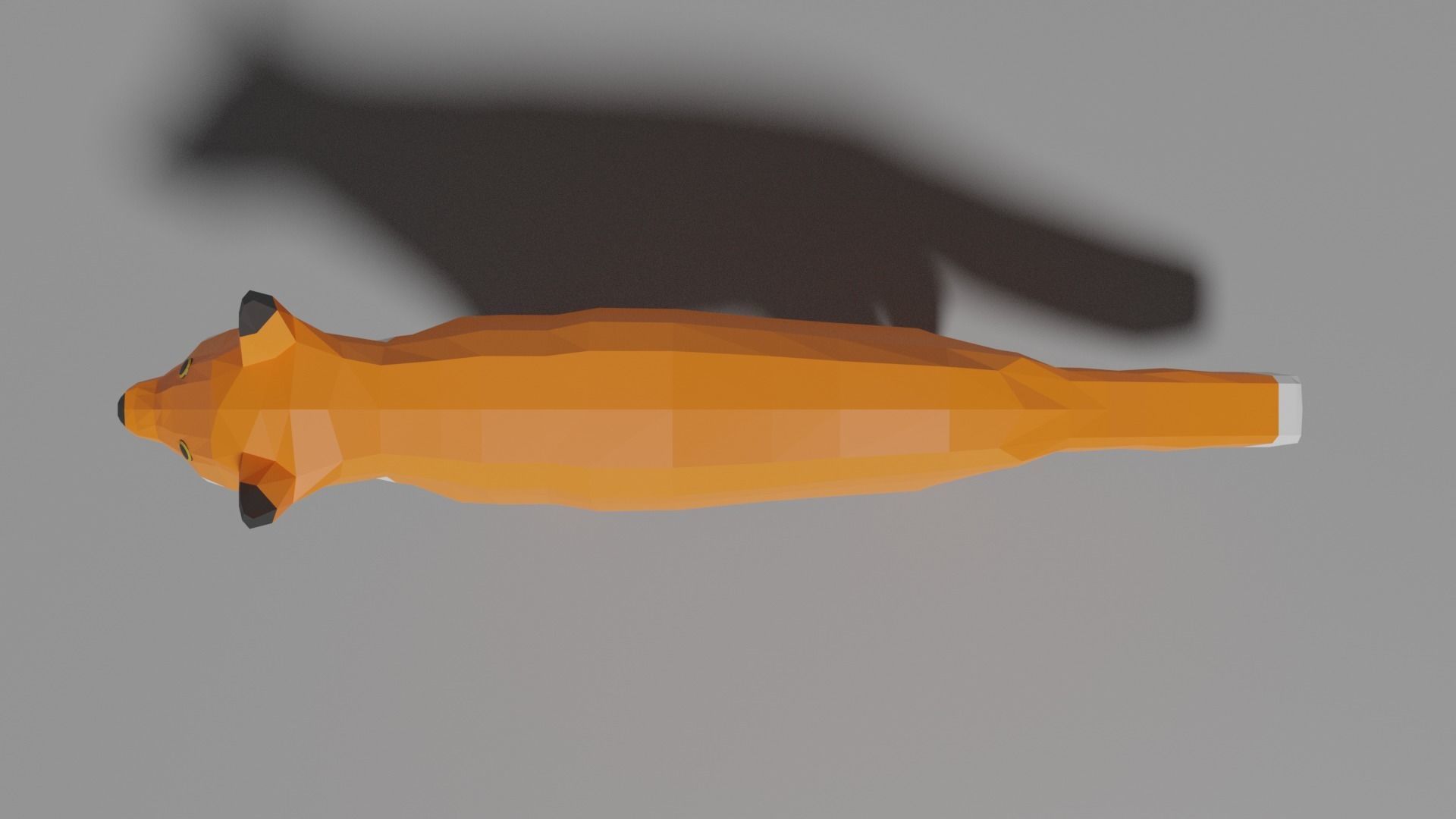 Cartoon Fox Family  Low-poly 3D model_16