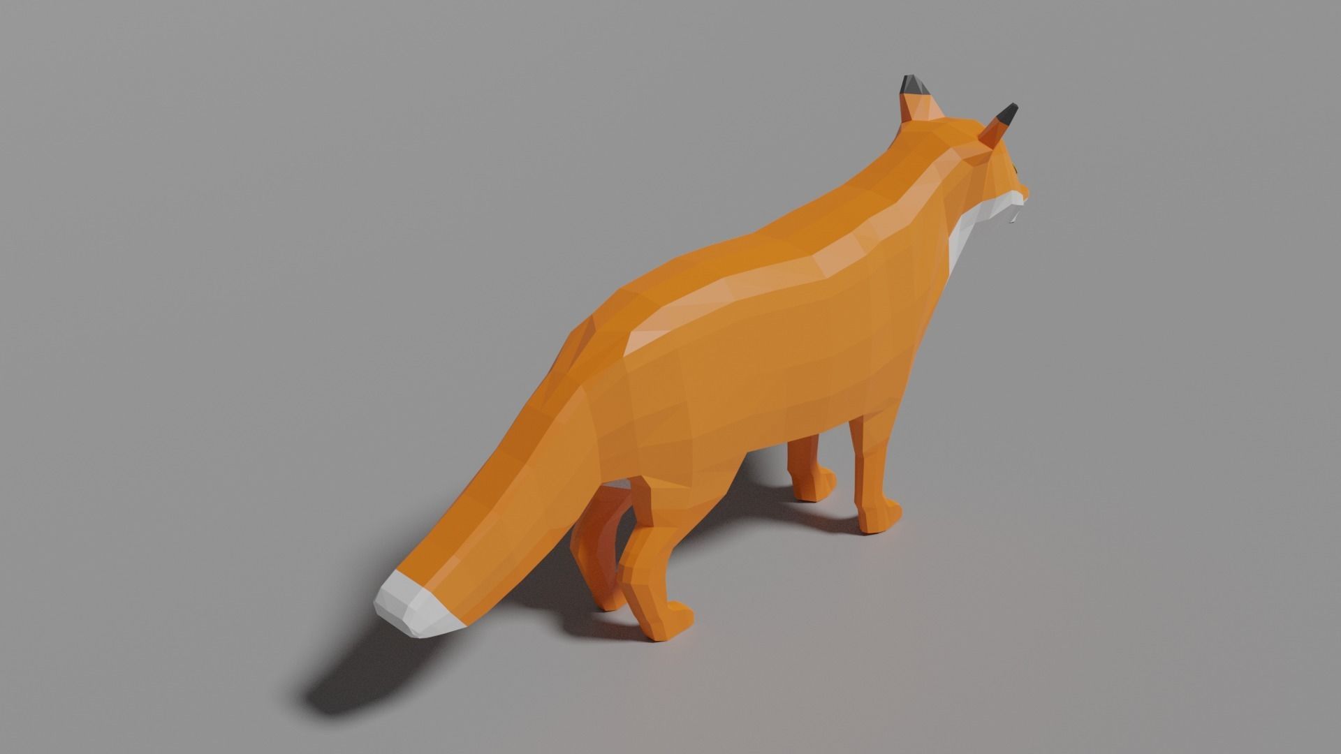 Cartoon Fox Family  Low-poly 3D model_14