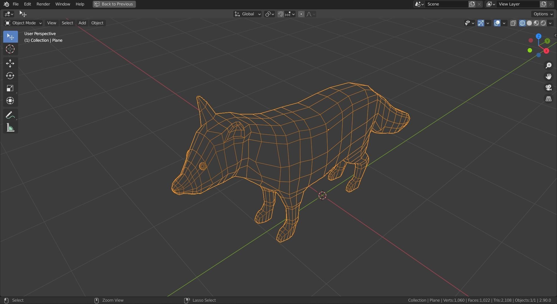 Cartoon Fox Family  Low-poly 3D model_19