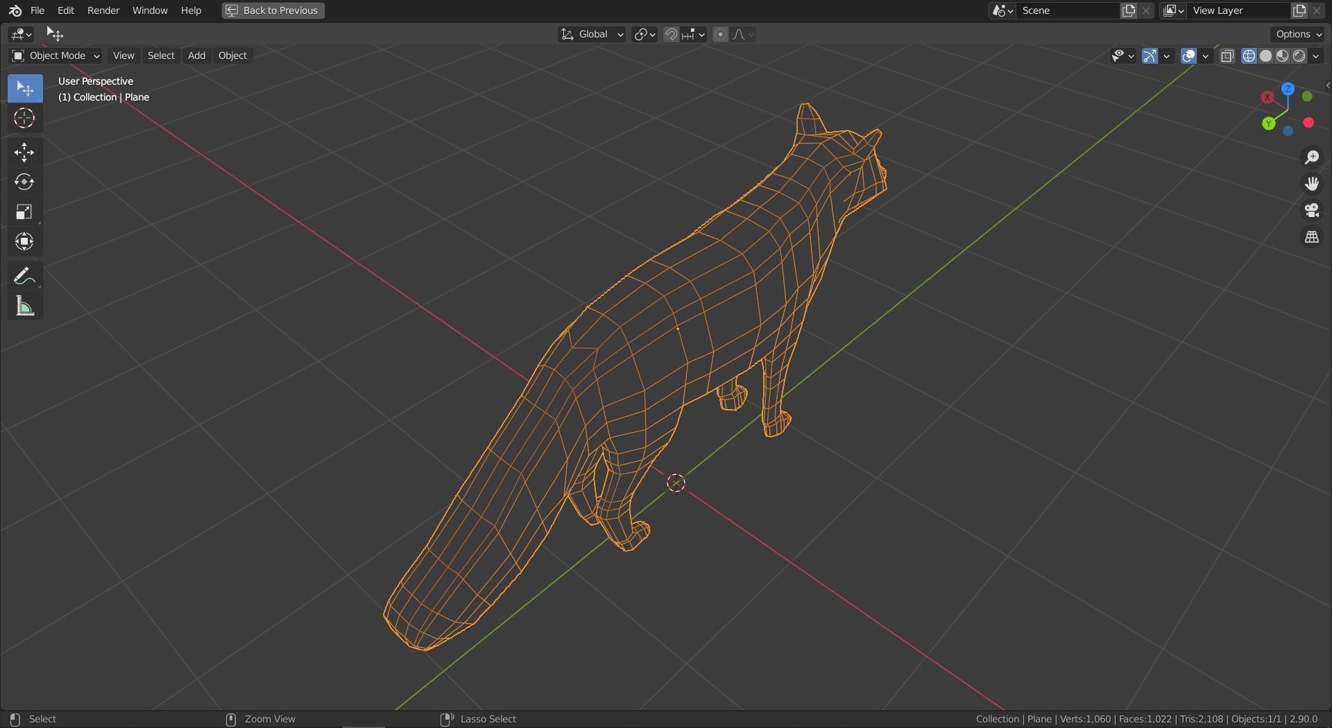 Cartoon Fox Family  Low-poly 3D model_8