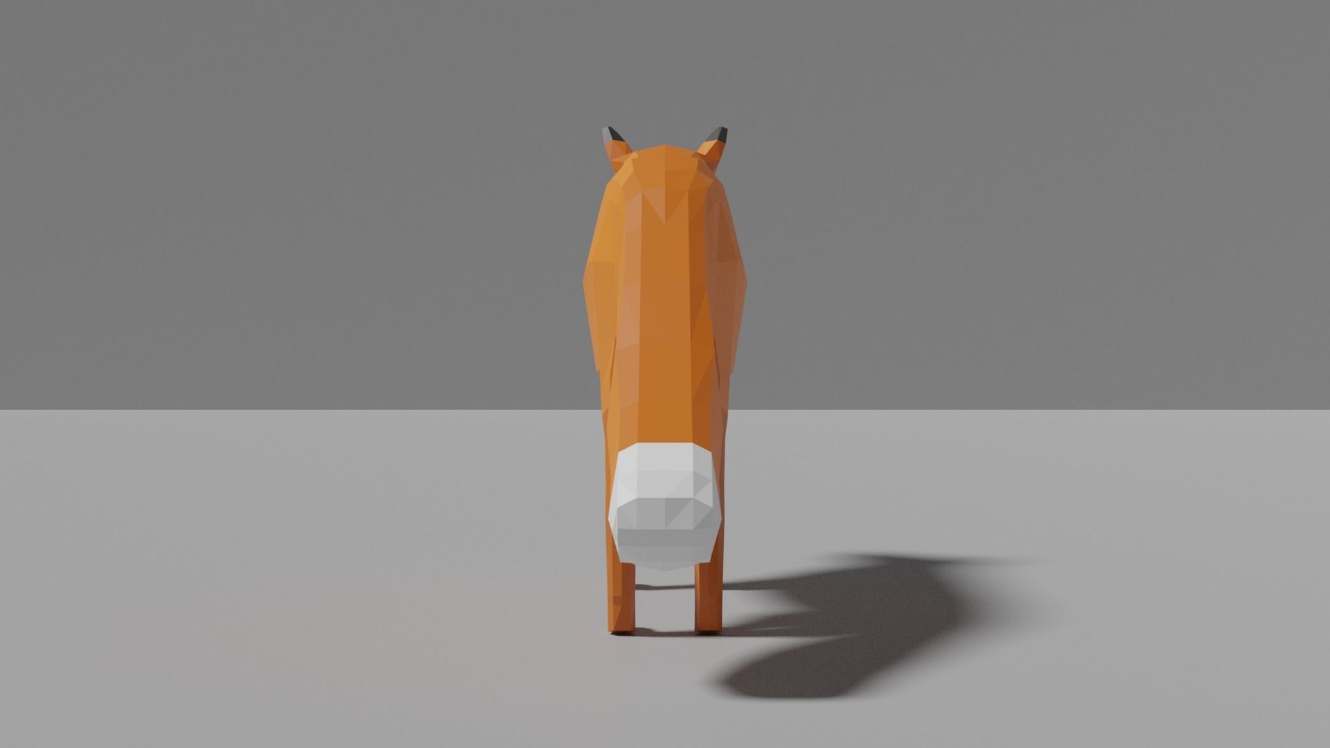 Cartoon Fox Family  Low-poly 3D model_6