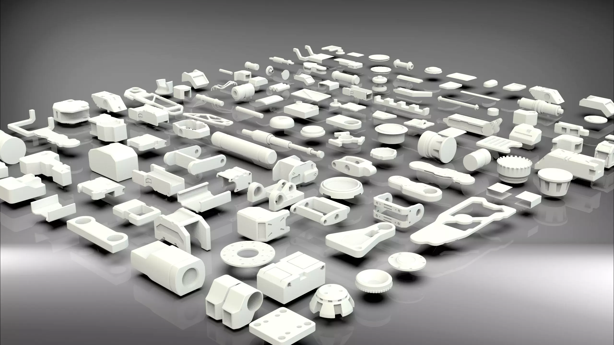 Kitbash-4 set of plastic parts 3D model_0