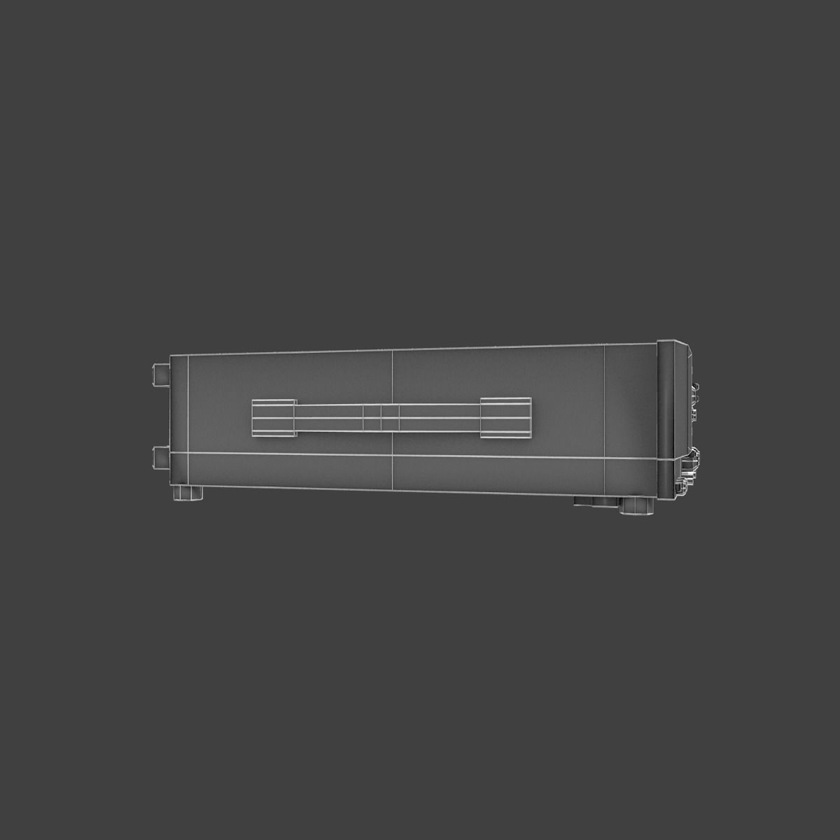 Old osciloscope Low-poly 3D model_55