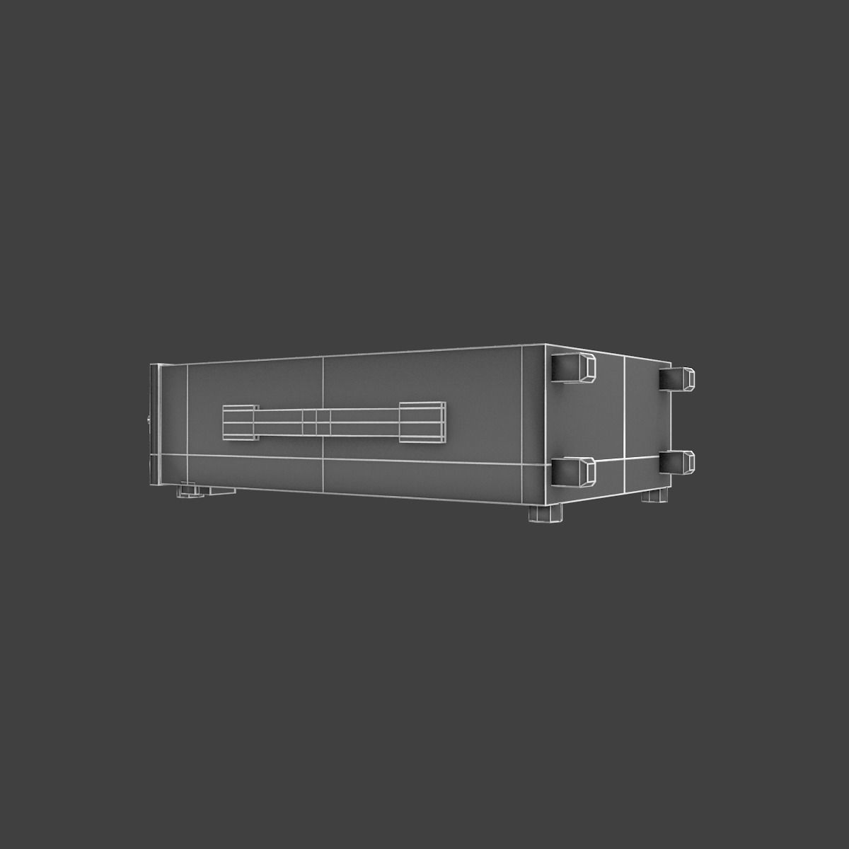 Old osciloscope Low-poly 3D model_40