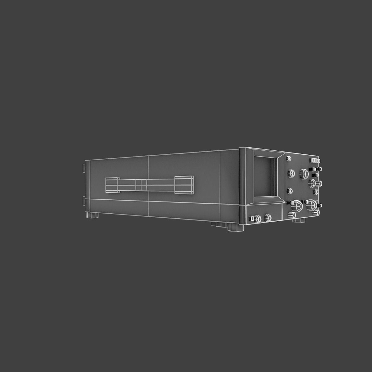 Old osciloscope Low-poly 3D model_56
