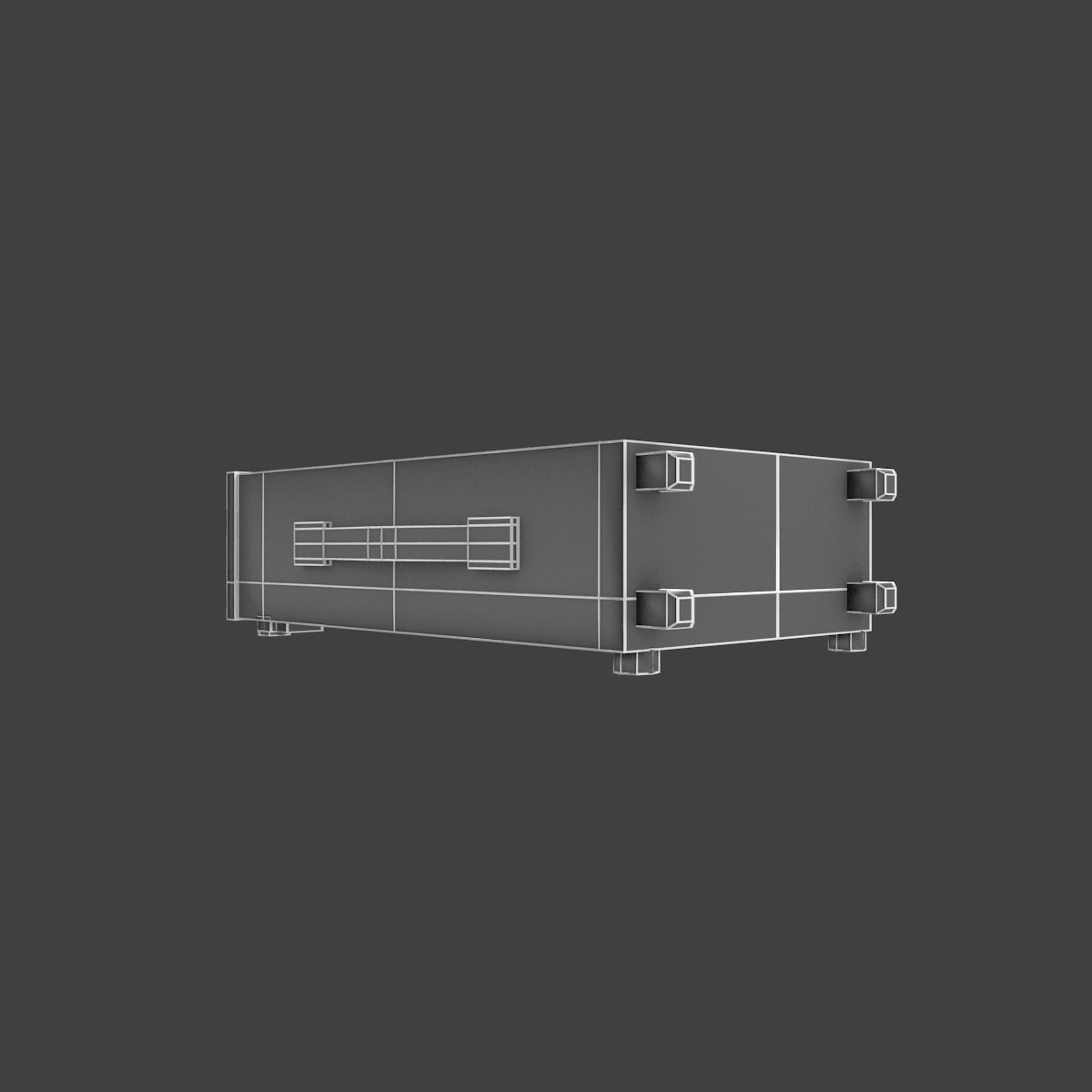Old osciloscope Low-poly 3D model_41