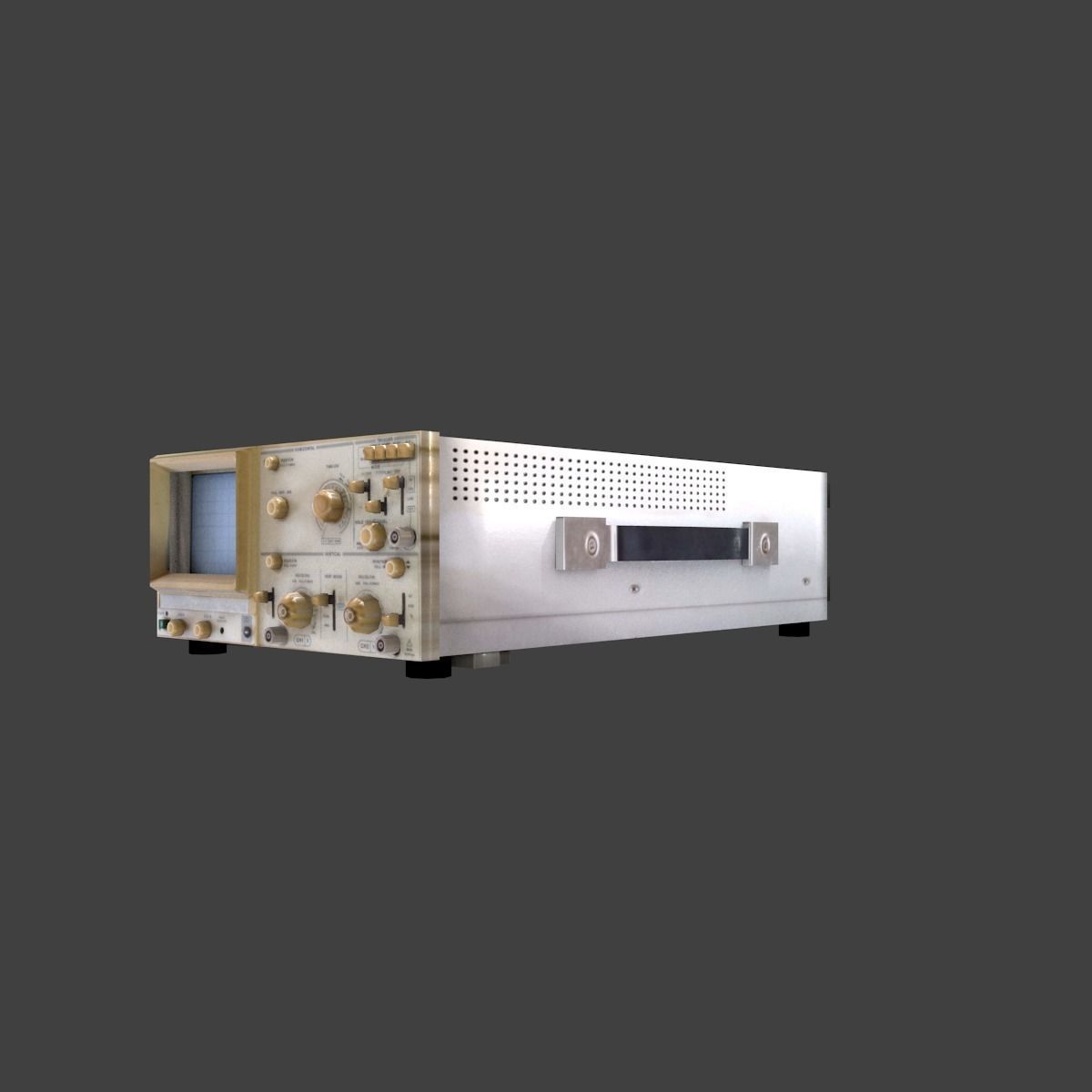 Old osciloscope Low-poly 3D model_4