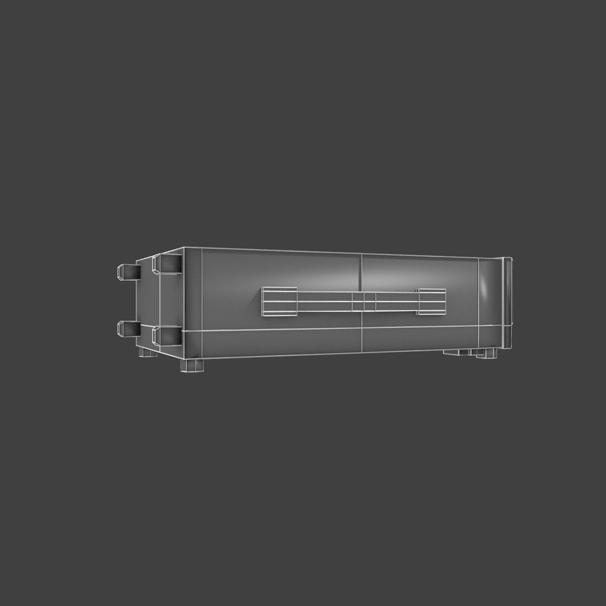Old osciloscope Low-poly 3D model_52