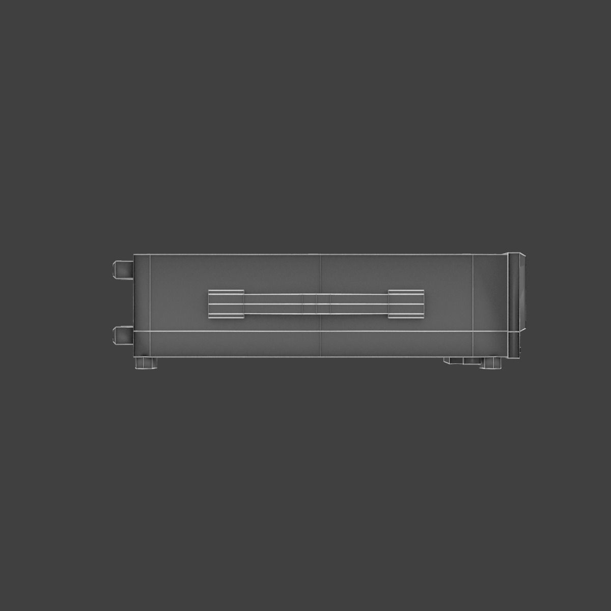 Old osciloscope Low-poly 3D model_54