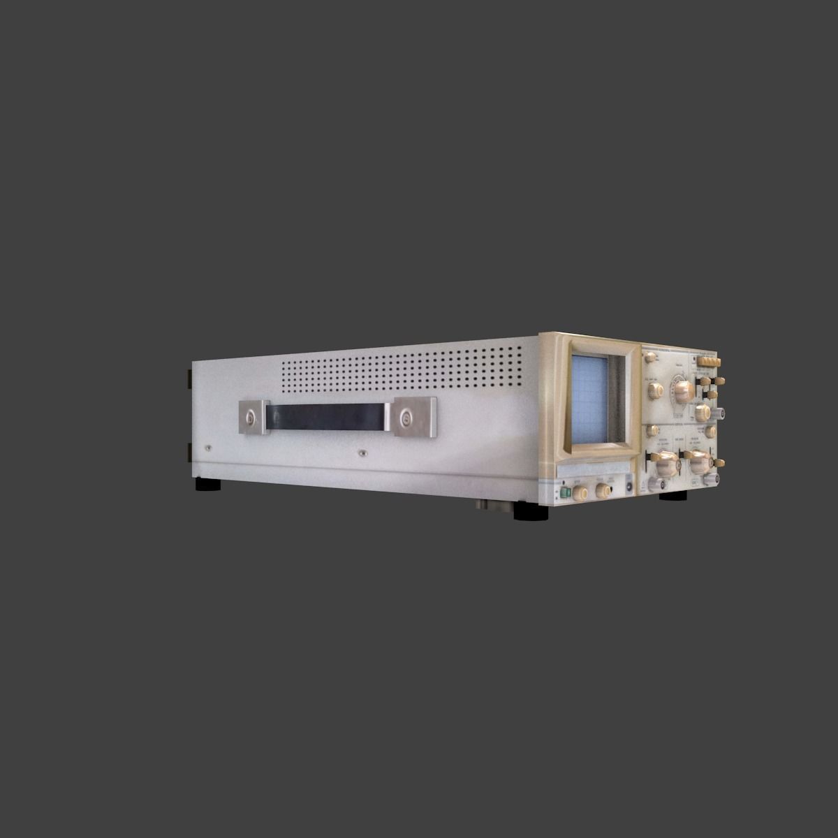 Old osciloscope Low-poly 3D model_26