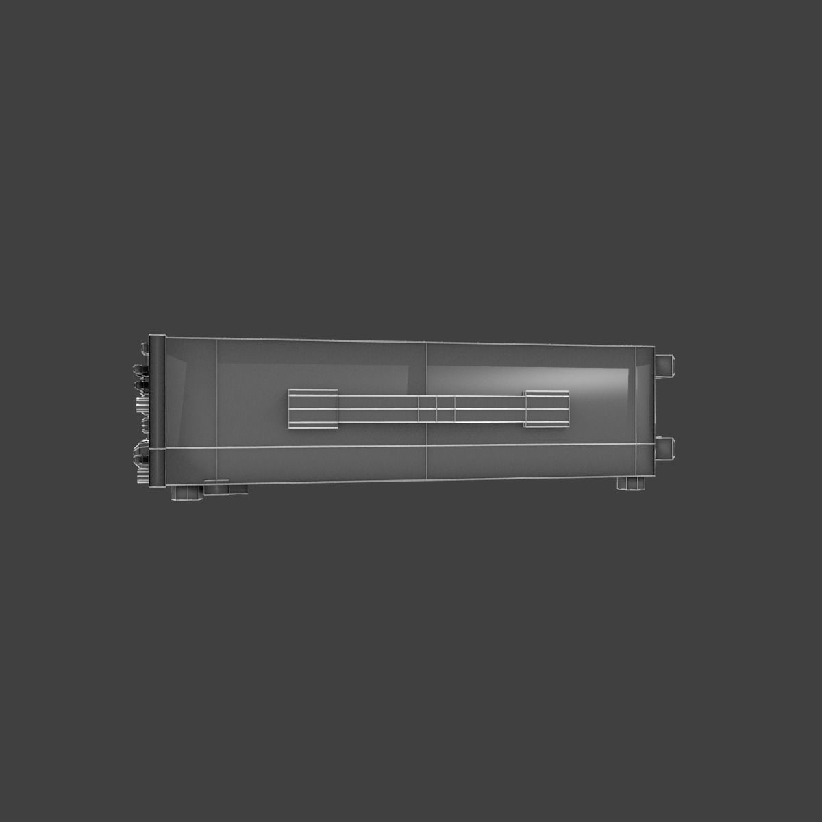 Old osciloscope Low-poly 3D model_36