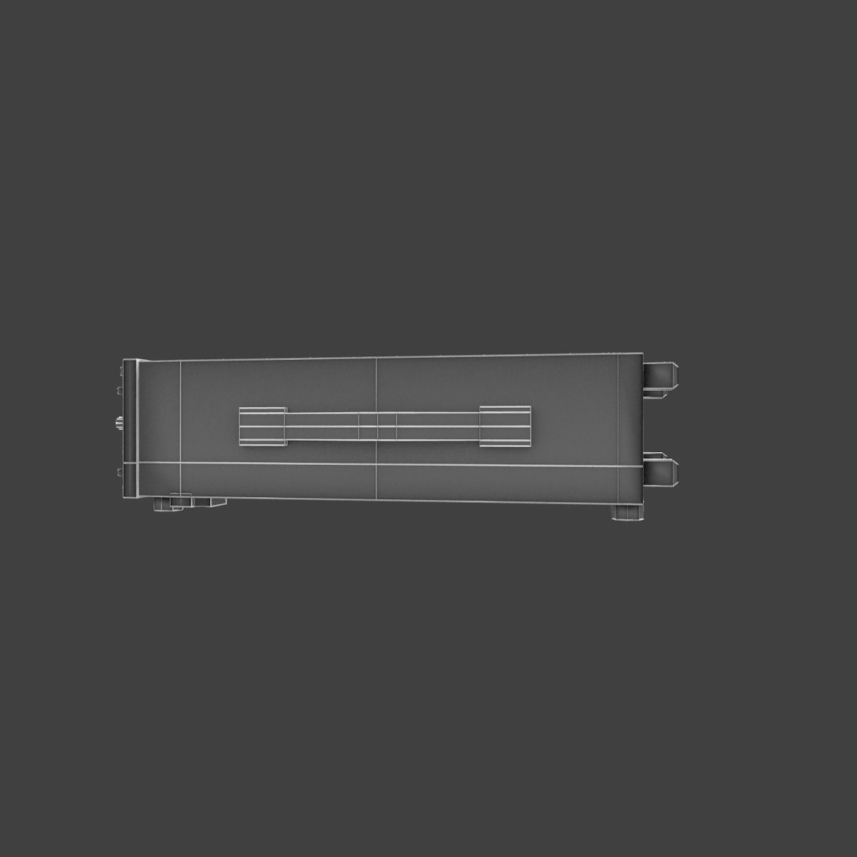 Old osciloscope Low-poly 3D model_38