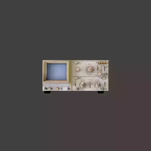 Old osciloscope Low-poly 3D model