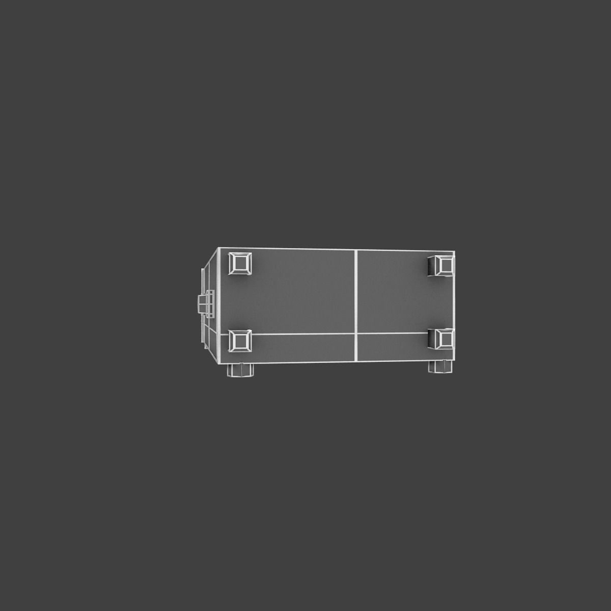 Old osciloscope Low-poly 3D model_44