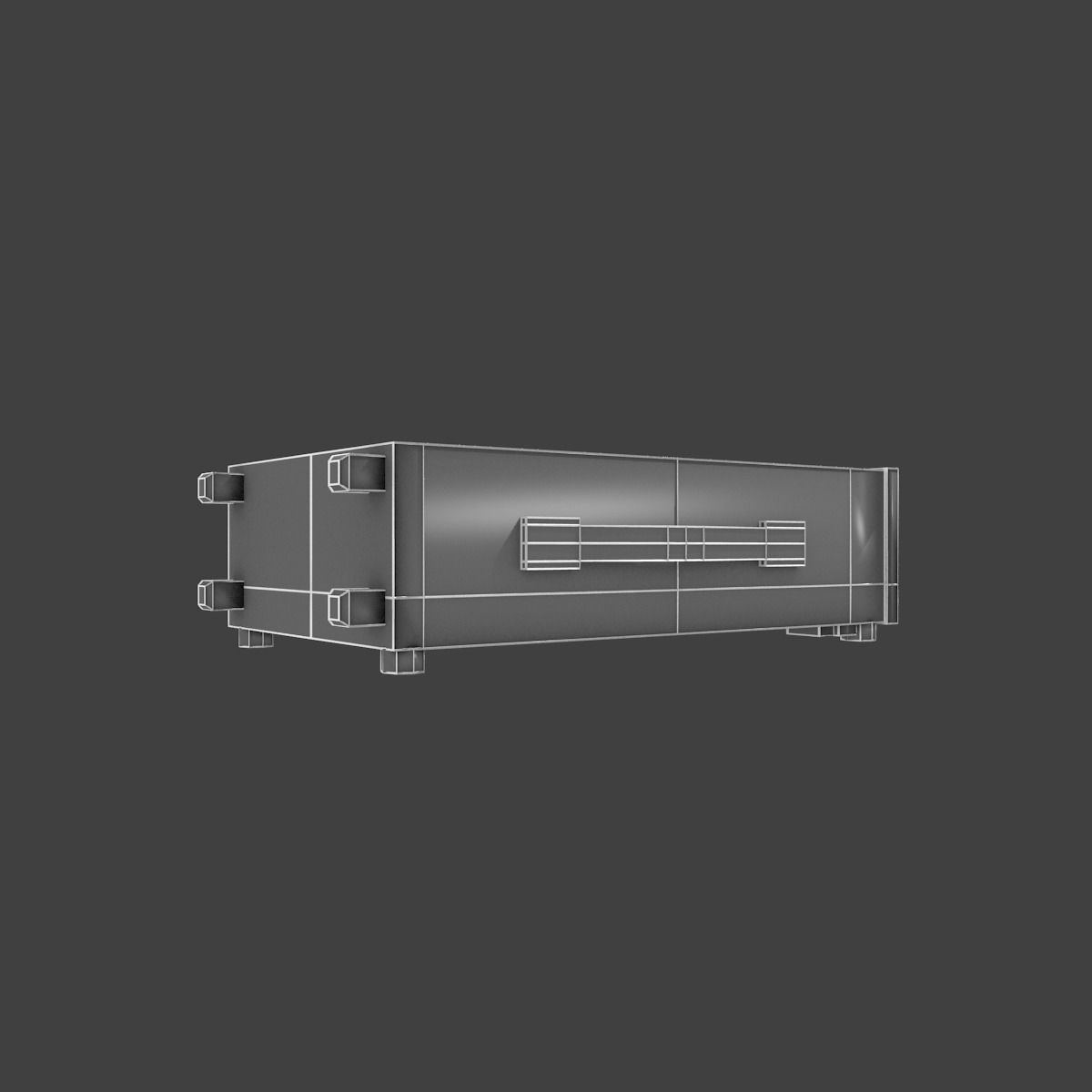 Old osciloscope Low-poly 3D model_51