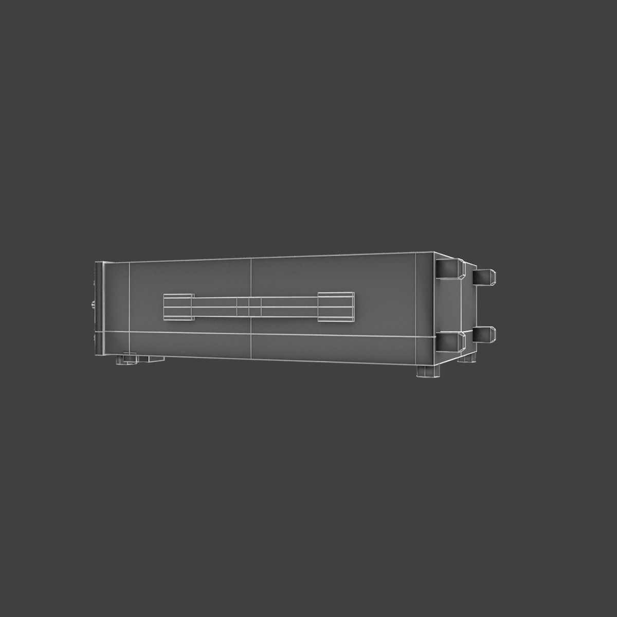 Old osciloscope Low-poly 3D model_39