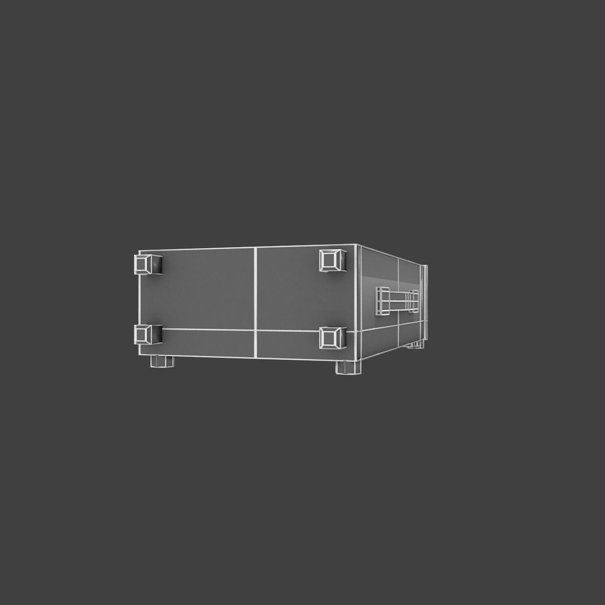Old osciloscope Low-poly 3D model_47