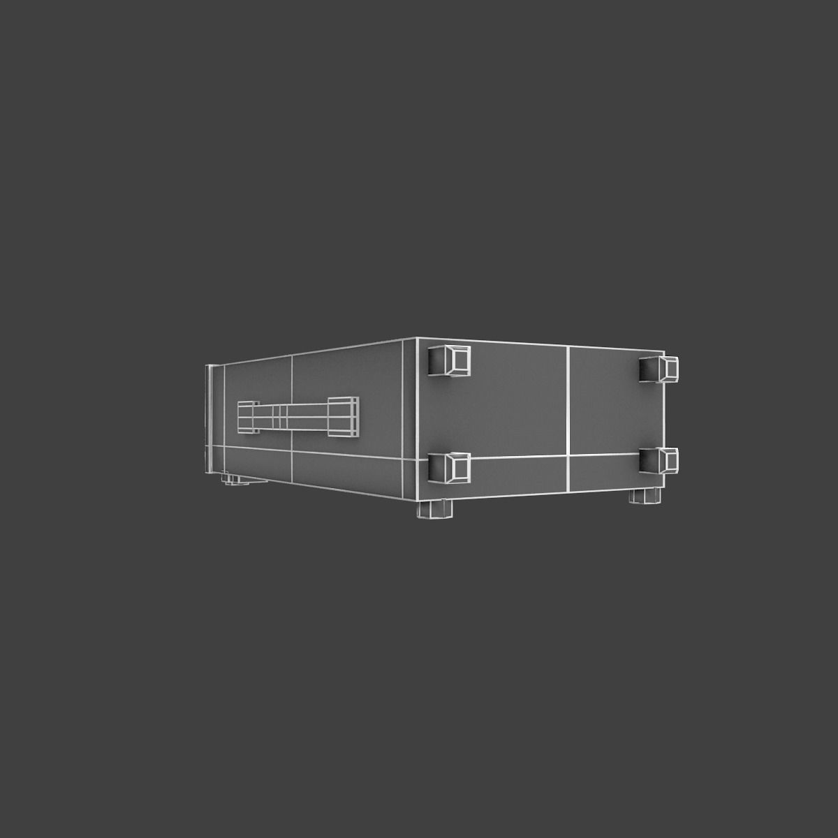 Old osciloscope Low-poly 3D model_42