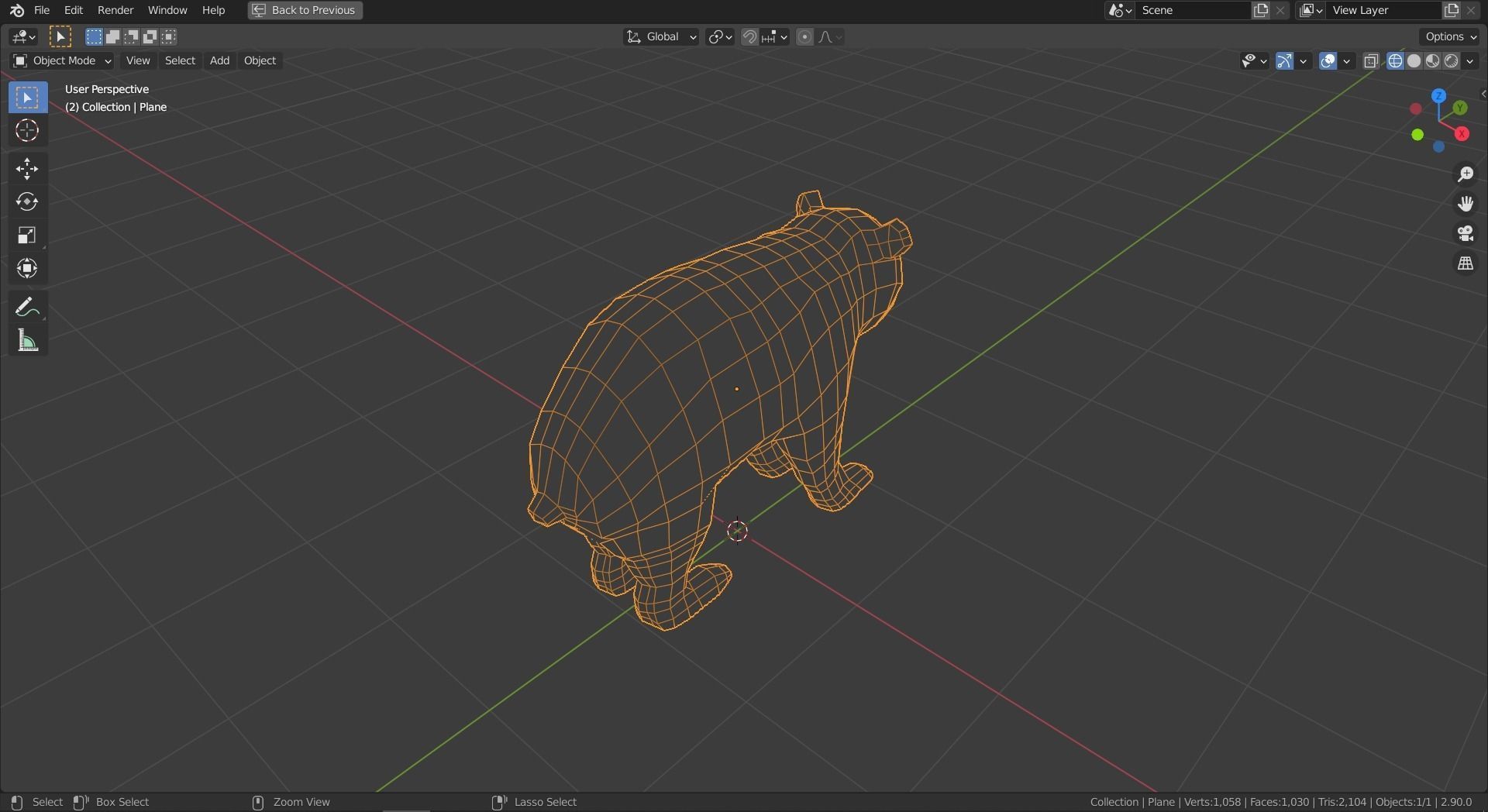Cartoon Bear Family  Low-poly 3D model_20