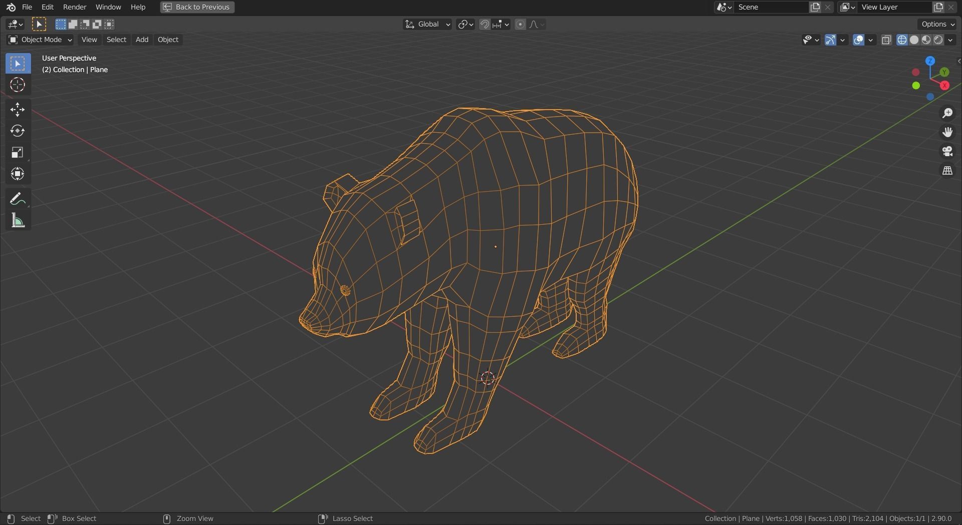Cartoon Bear Family  Low-poly 3D model_7