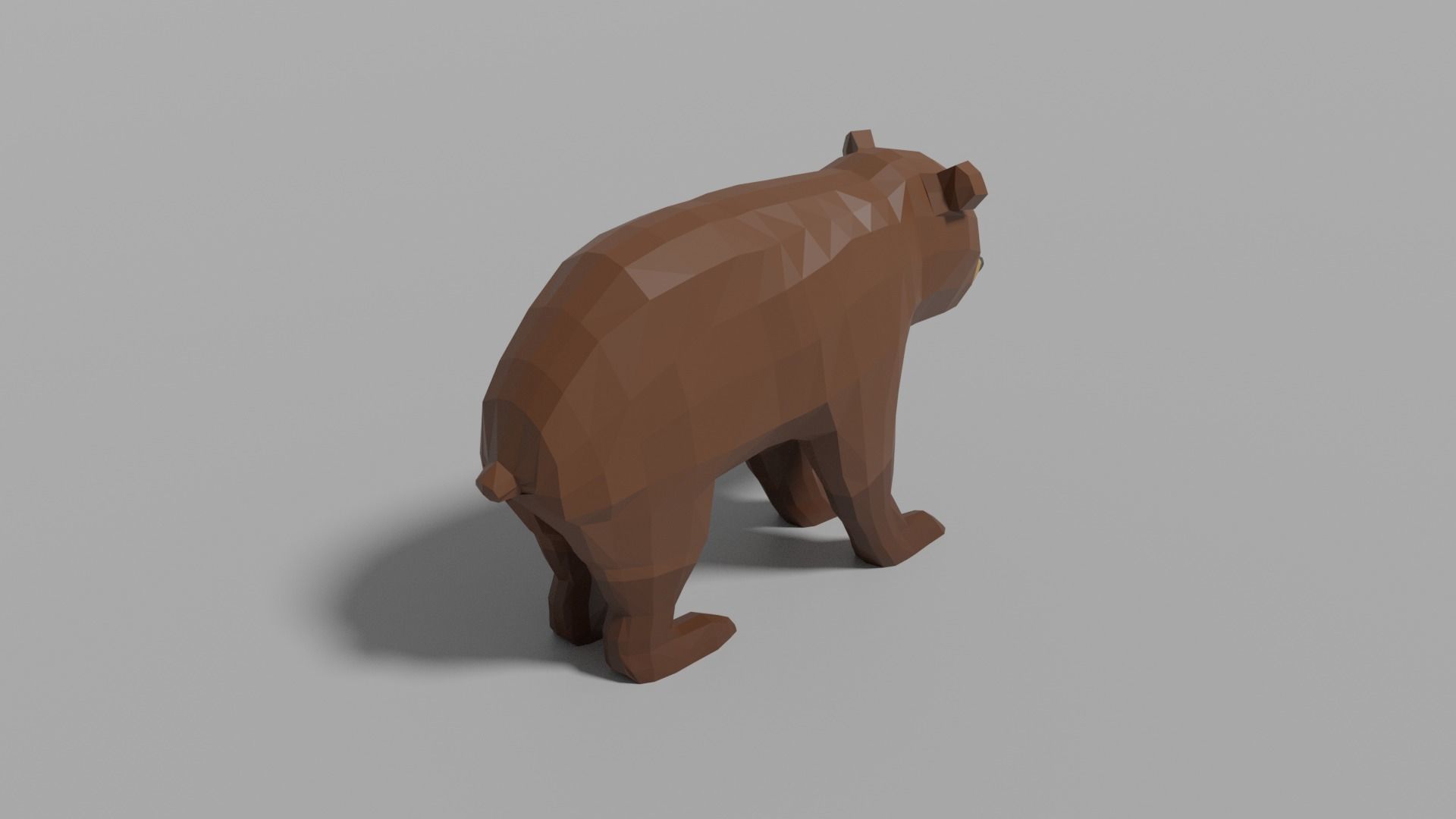Cartoon Bear Family  Low-poly 3D model_14