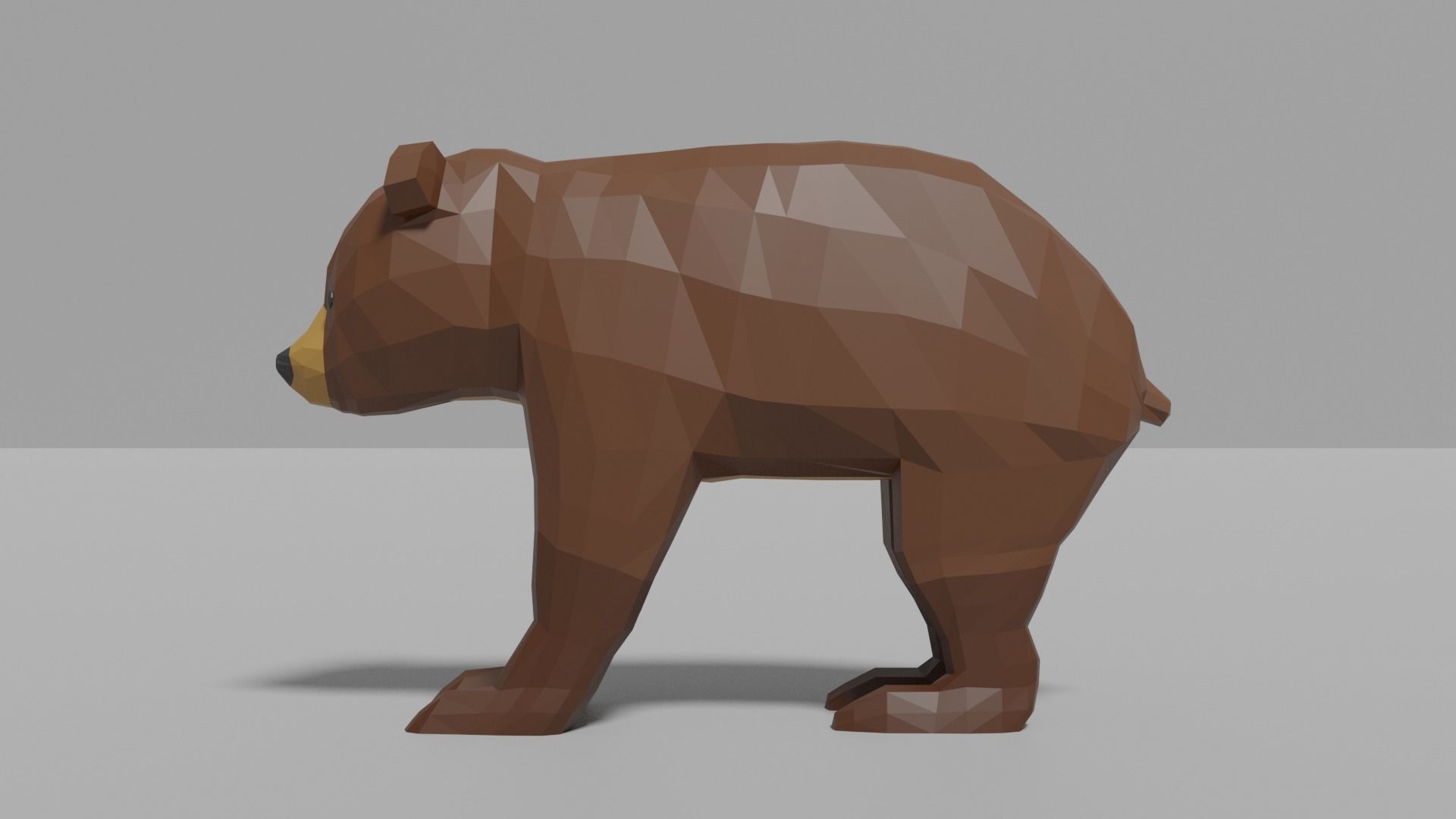Cartoon Bear Family  Low-poly 3D model_15
