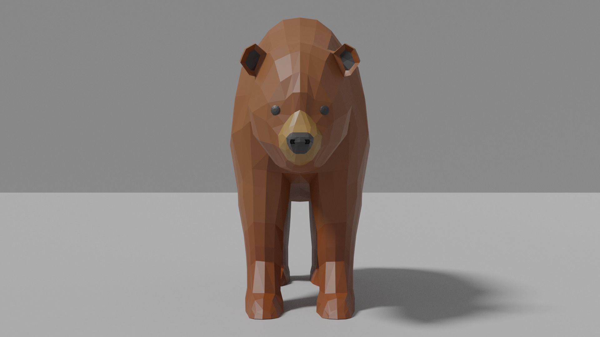 Cartoon Bear Family  Low-poly 3D model_5
