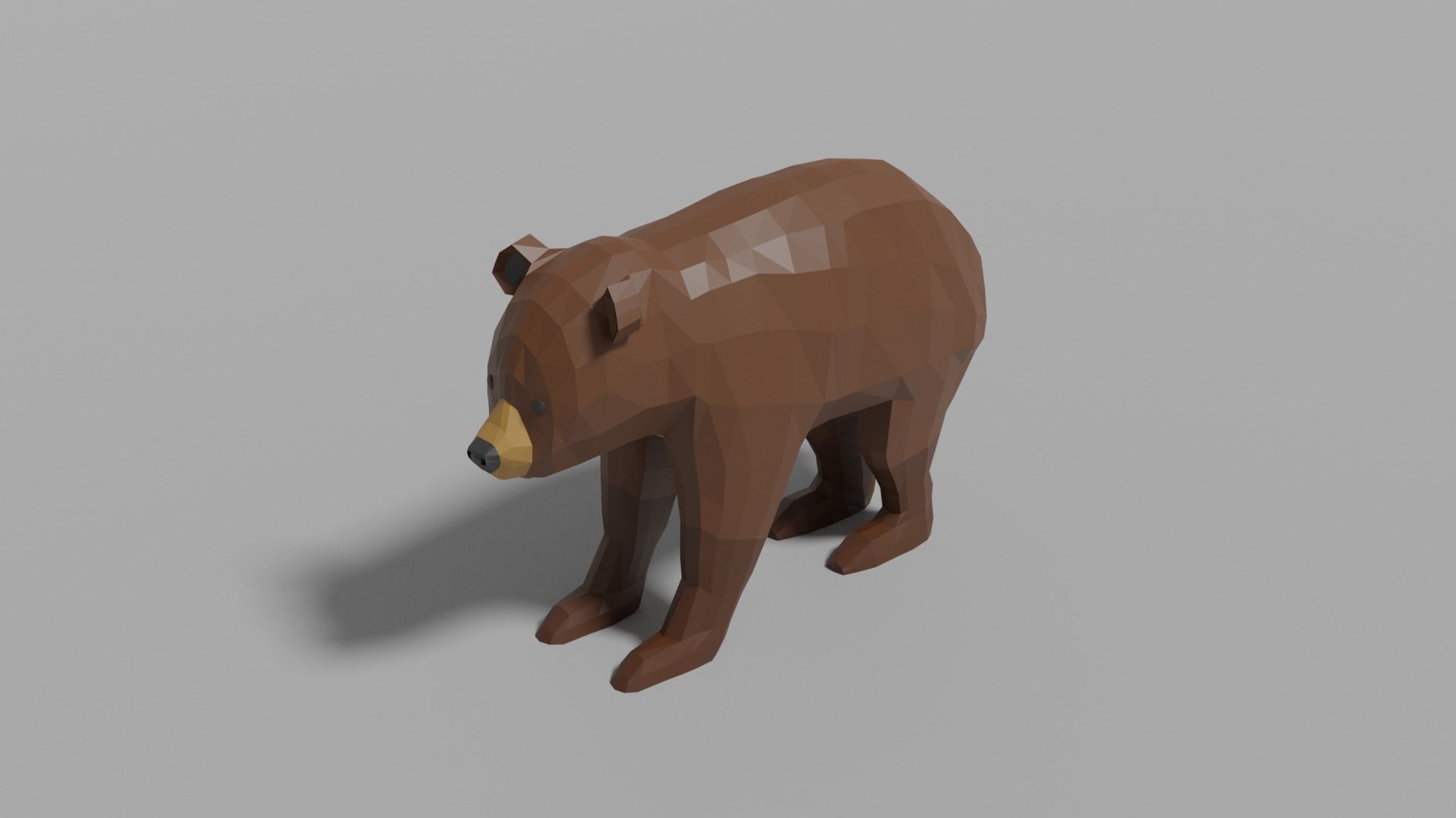 Cartoon Bear Family  Low-poly 3D model_13