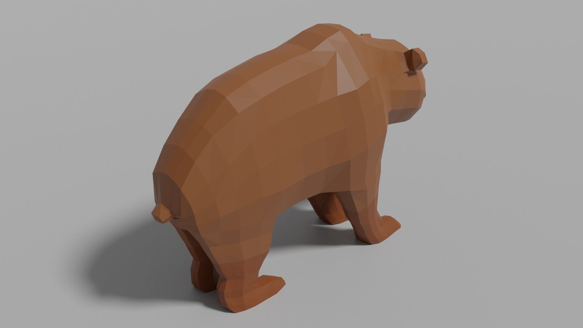 Cartoon Bear Family  Low-poly 3D model_2