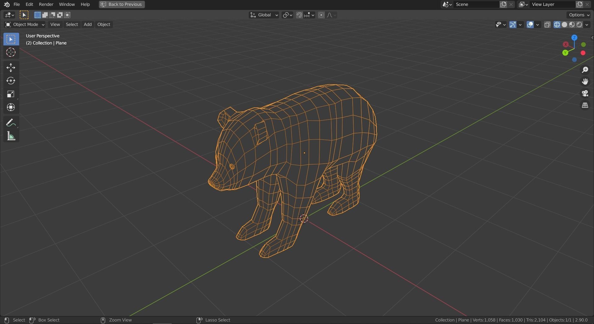 Cartoon Bear Family  Low-poly 3D model_19