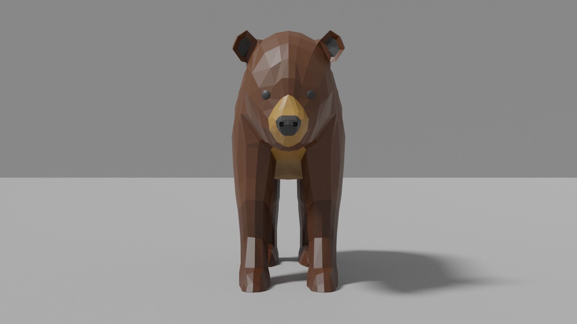 Cartoon Bear Family  Low-poly 3D model_17