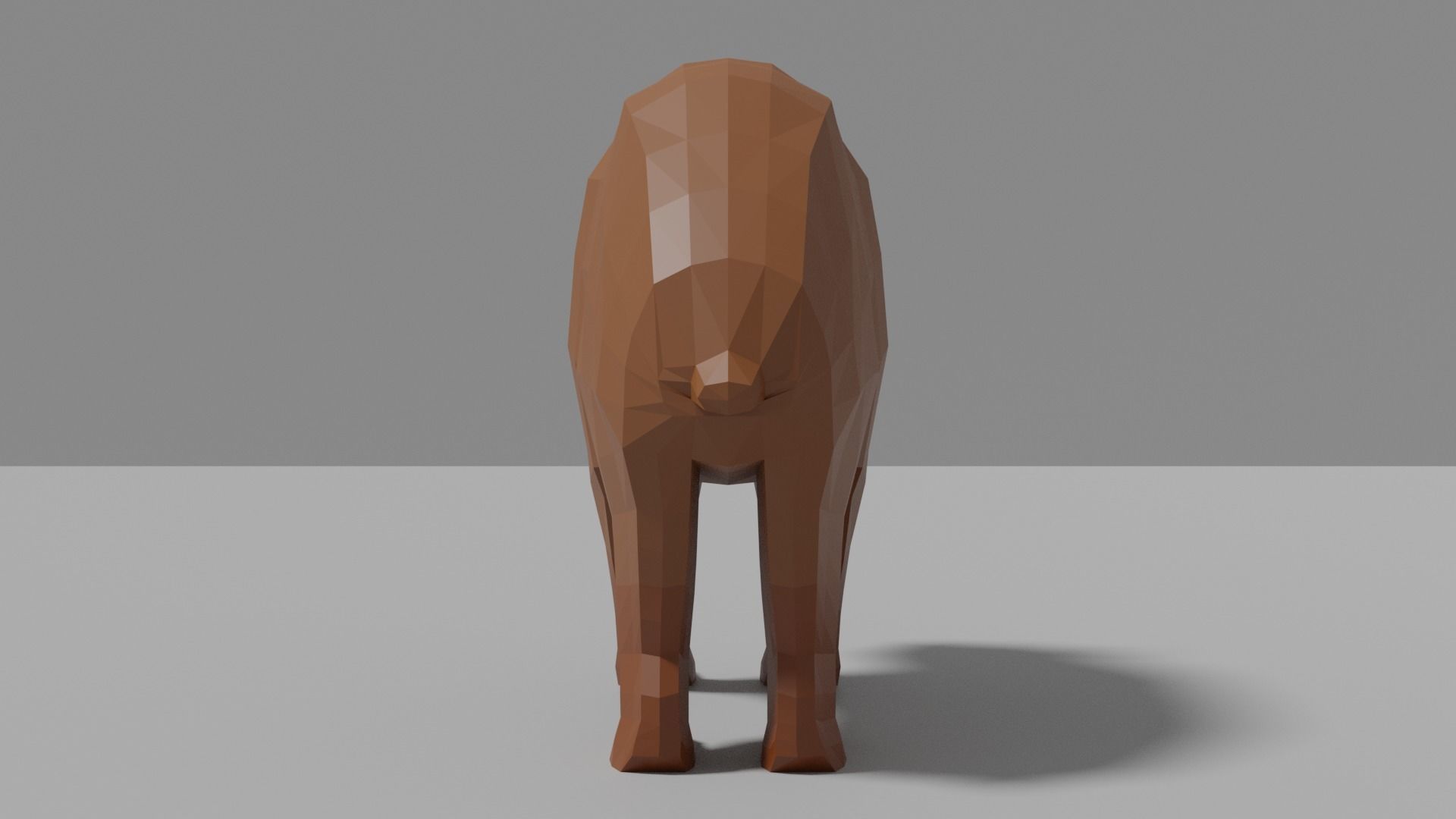 Cartoon Bear Family  Low-poly 3D model_6