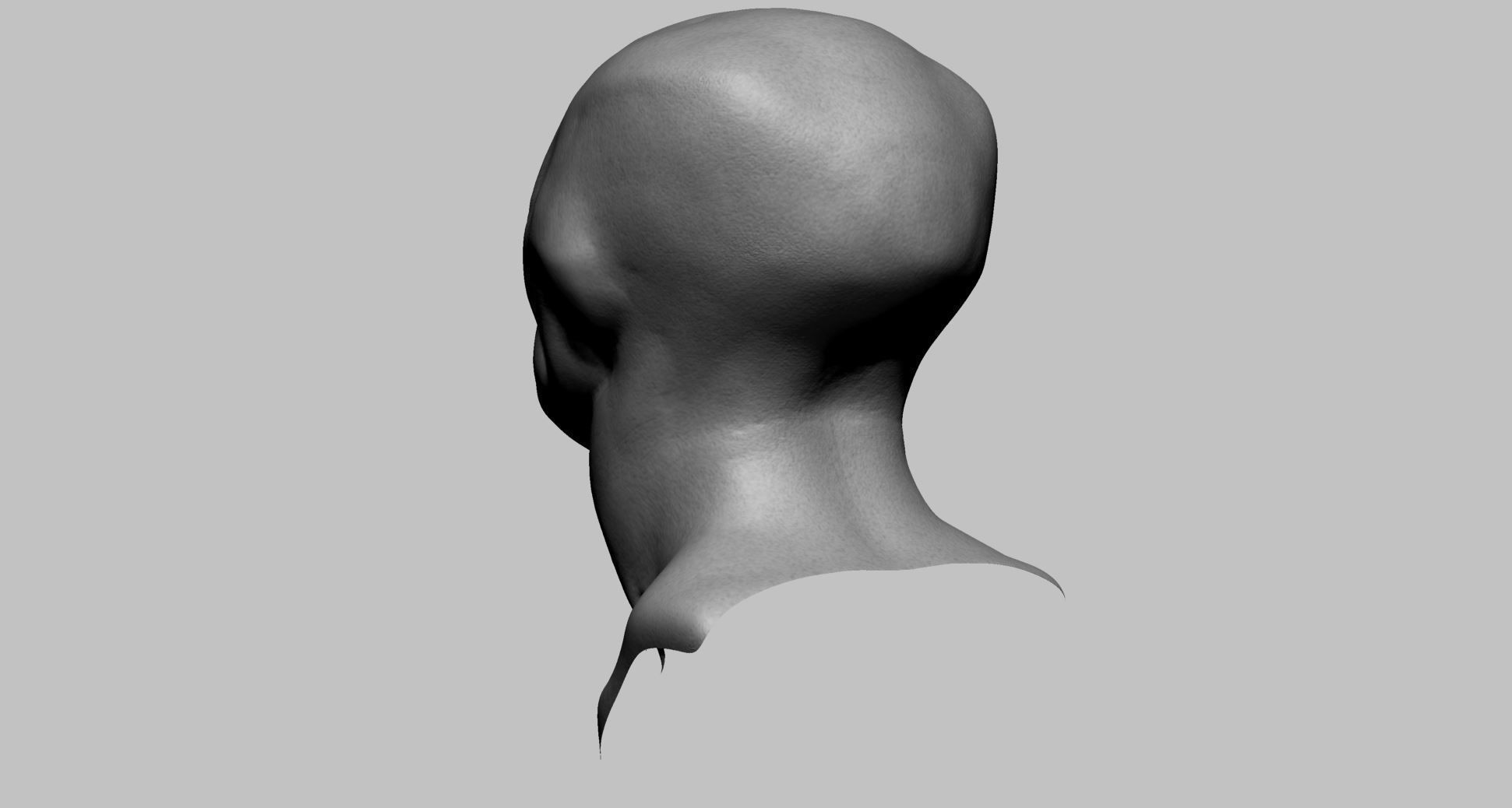 Fantasy Creature Head v7 3D model_3