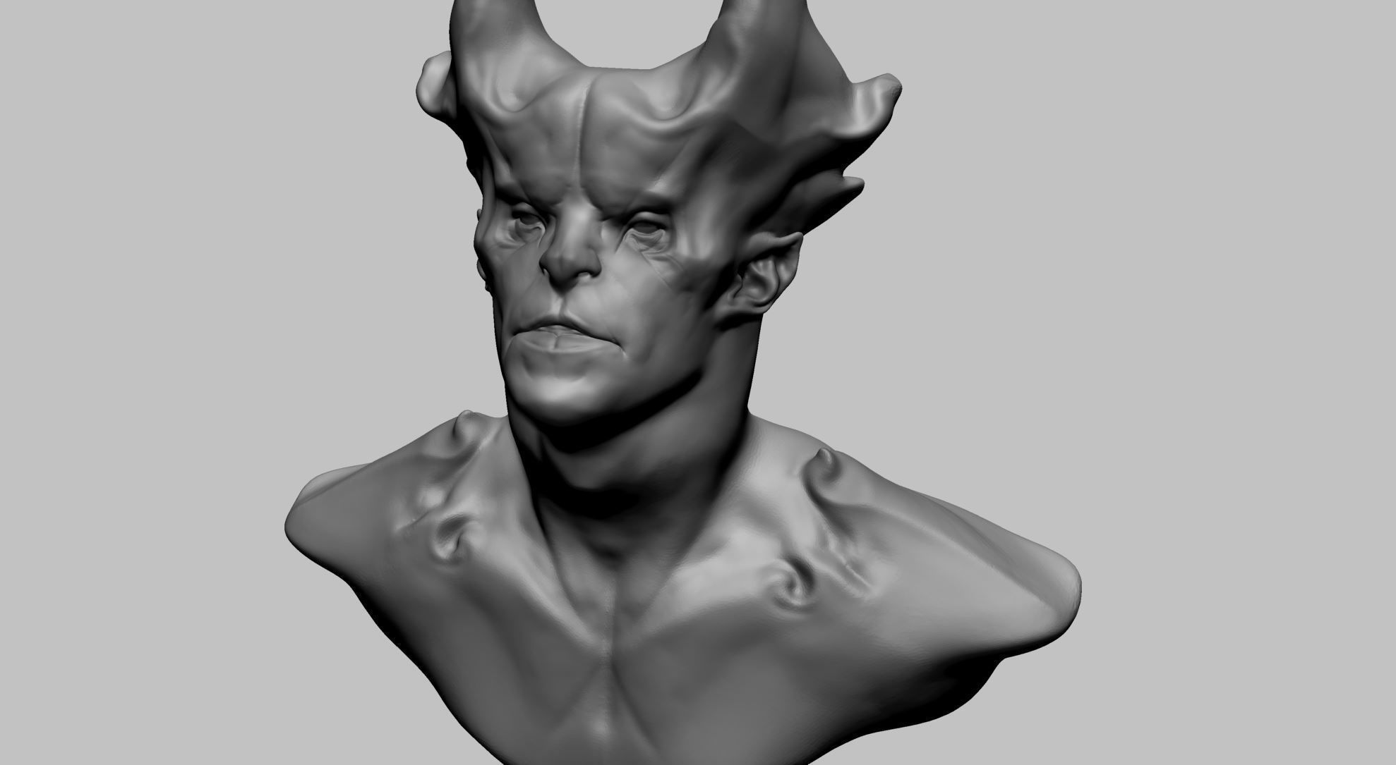 Fantasy Creature Head v7 3D model_9