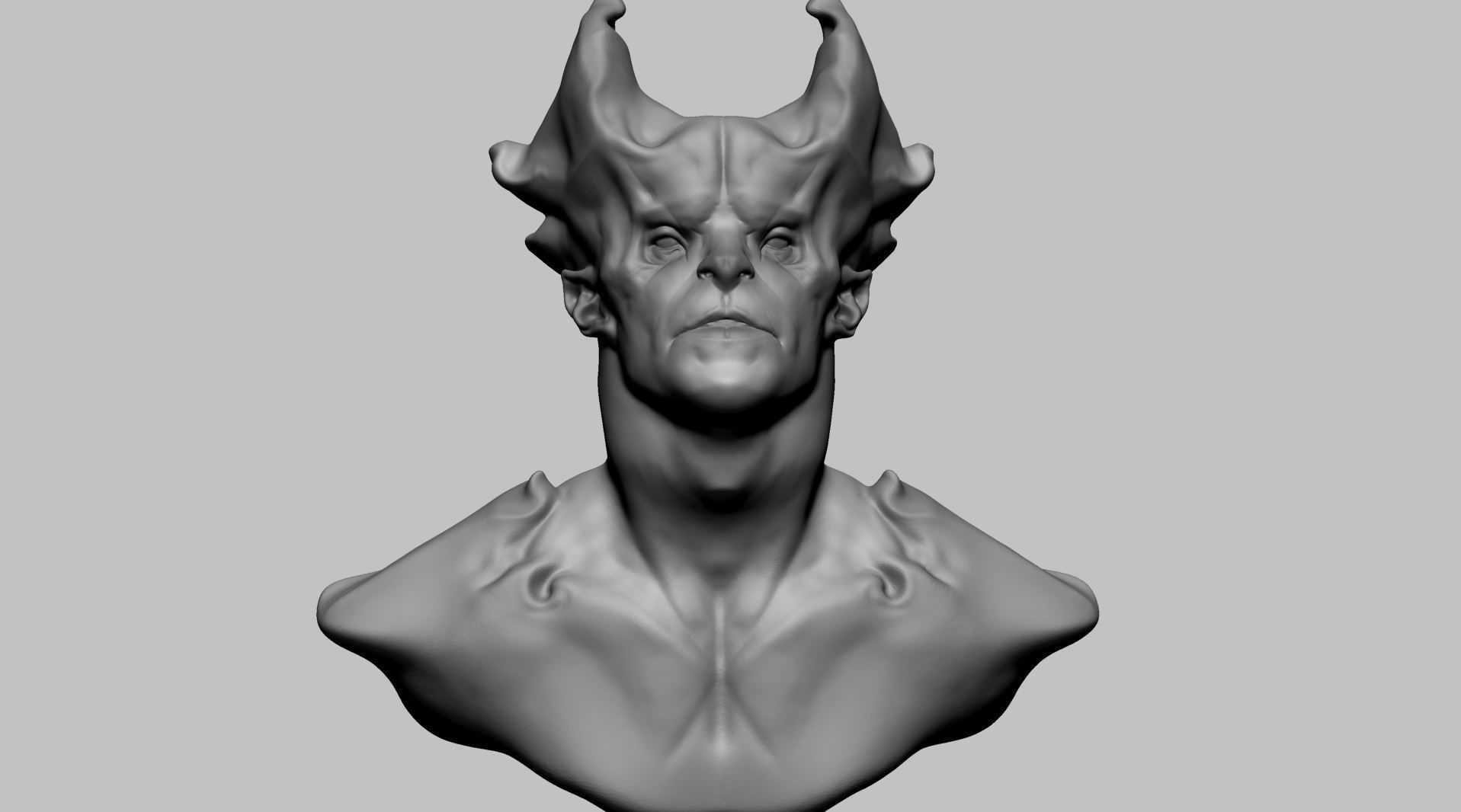 Fantasy Creature Head v7 3D model_7