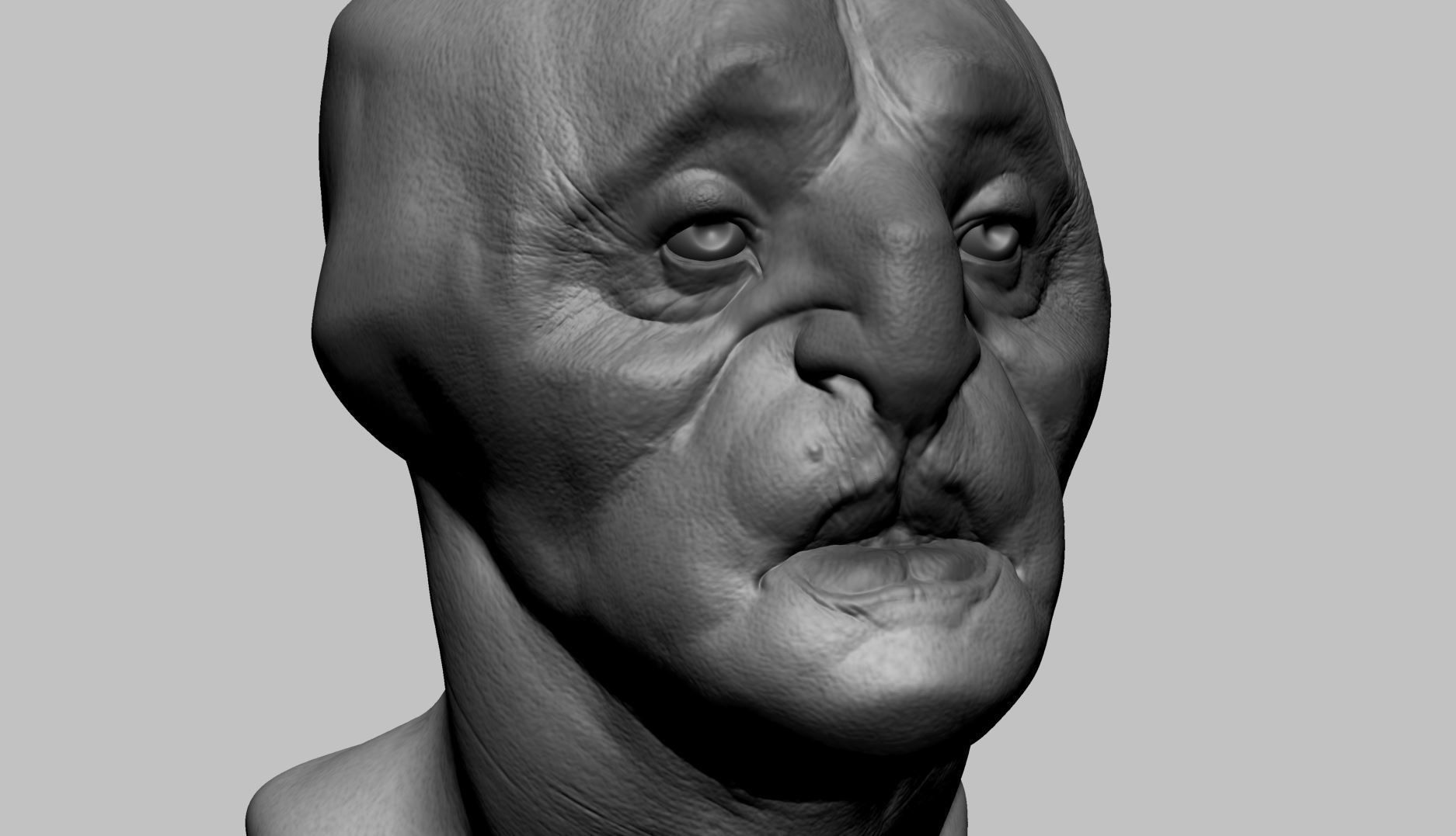 Fantasy Creature Head v7 3D model_5