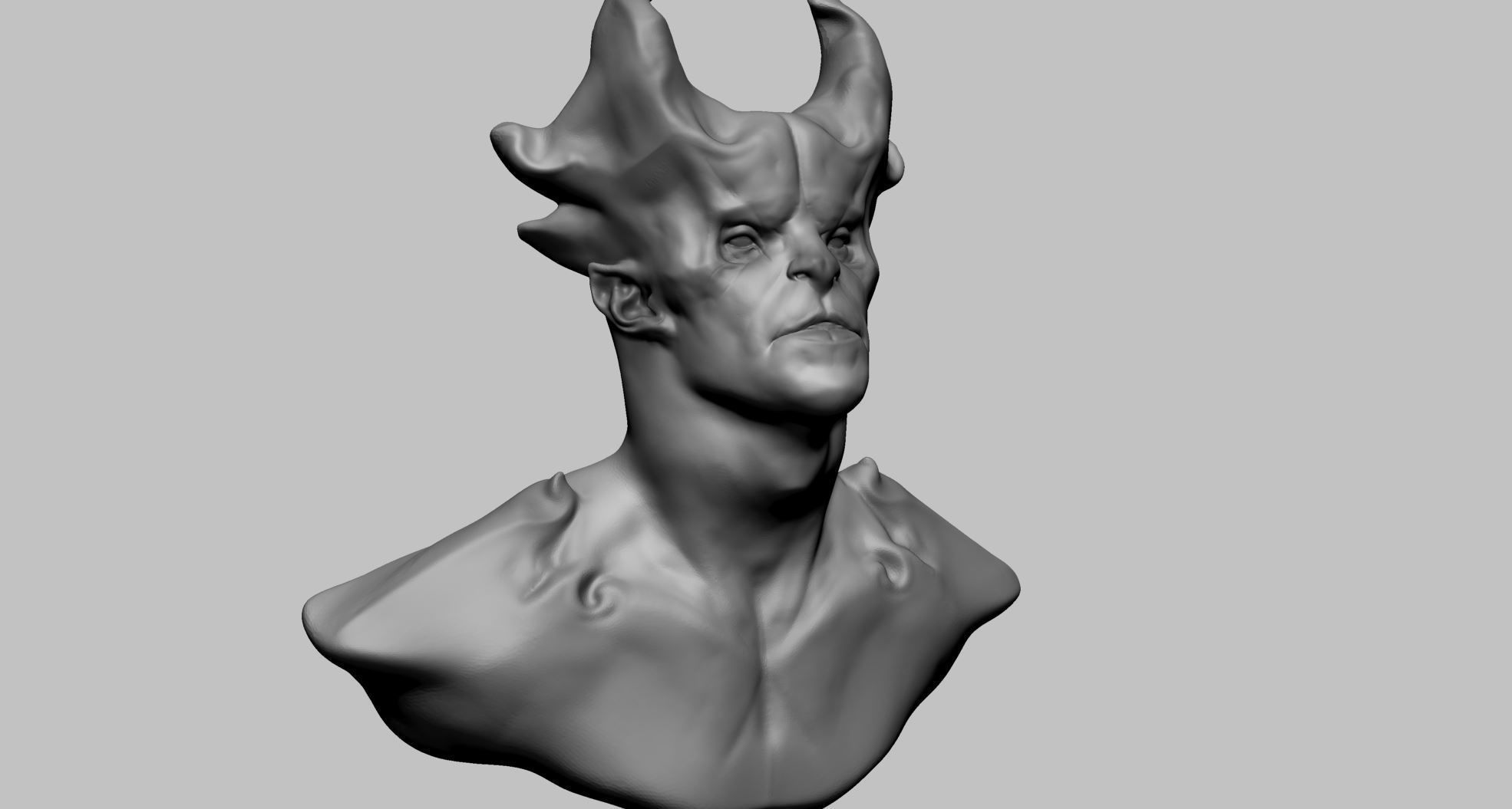 Fantasy Creature Head v7 3D model_8