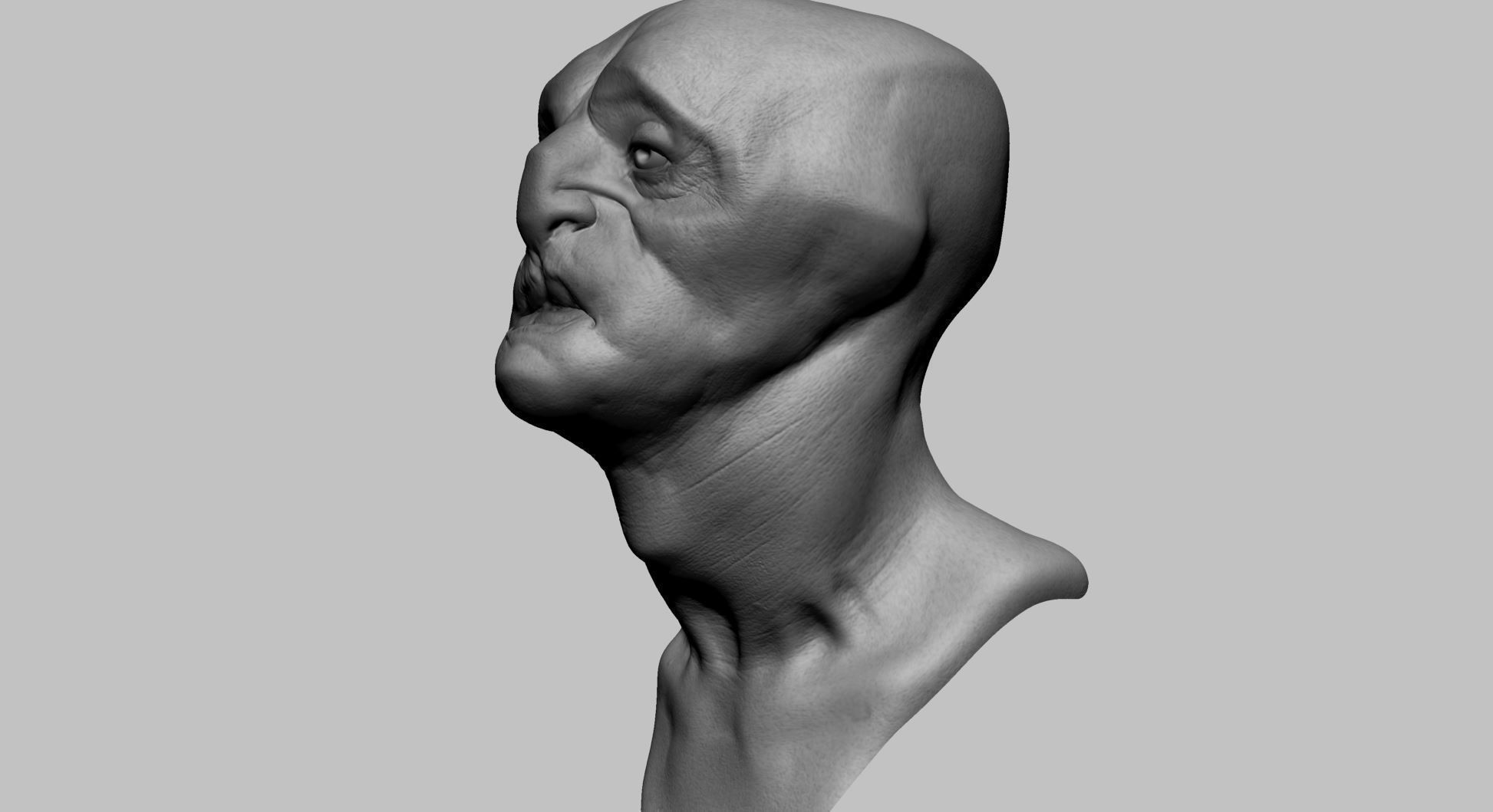 Fantasy Creature Head v7 3D model_4