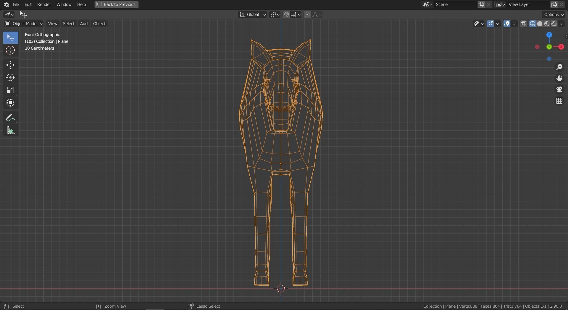 Cartoon Moose Low-poly 3D model_10