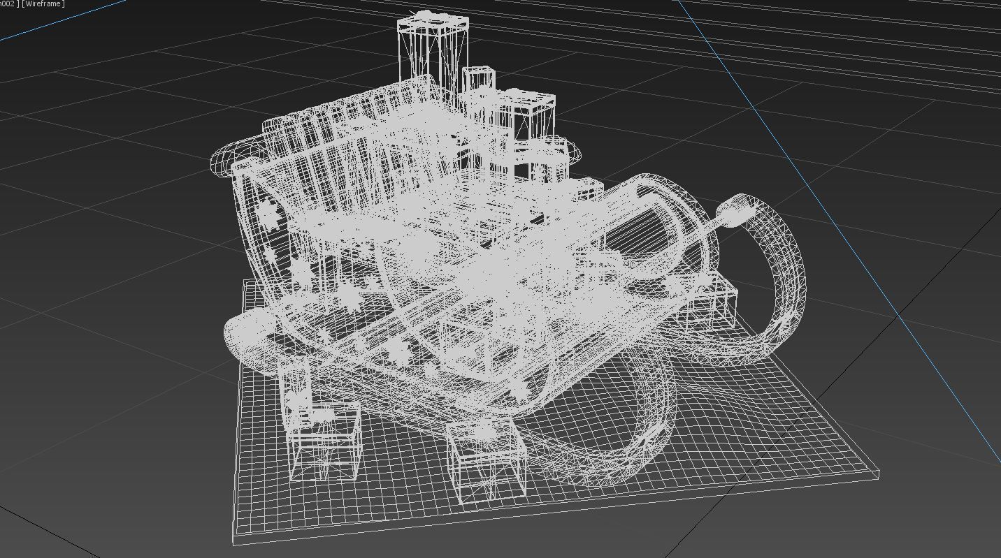 Santa Claus Sleigh 3D model_2